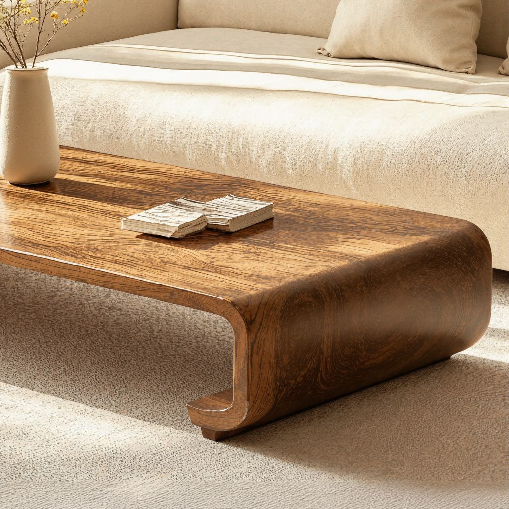 Minimalist Wood Coffee Table Sitting Room Modern Simplicity SILDTCF118