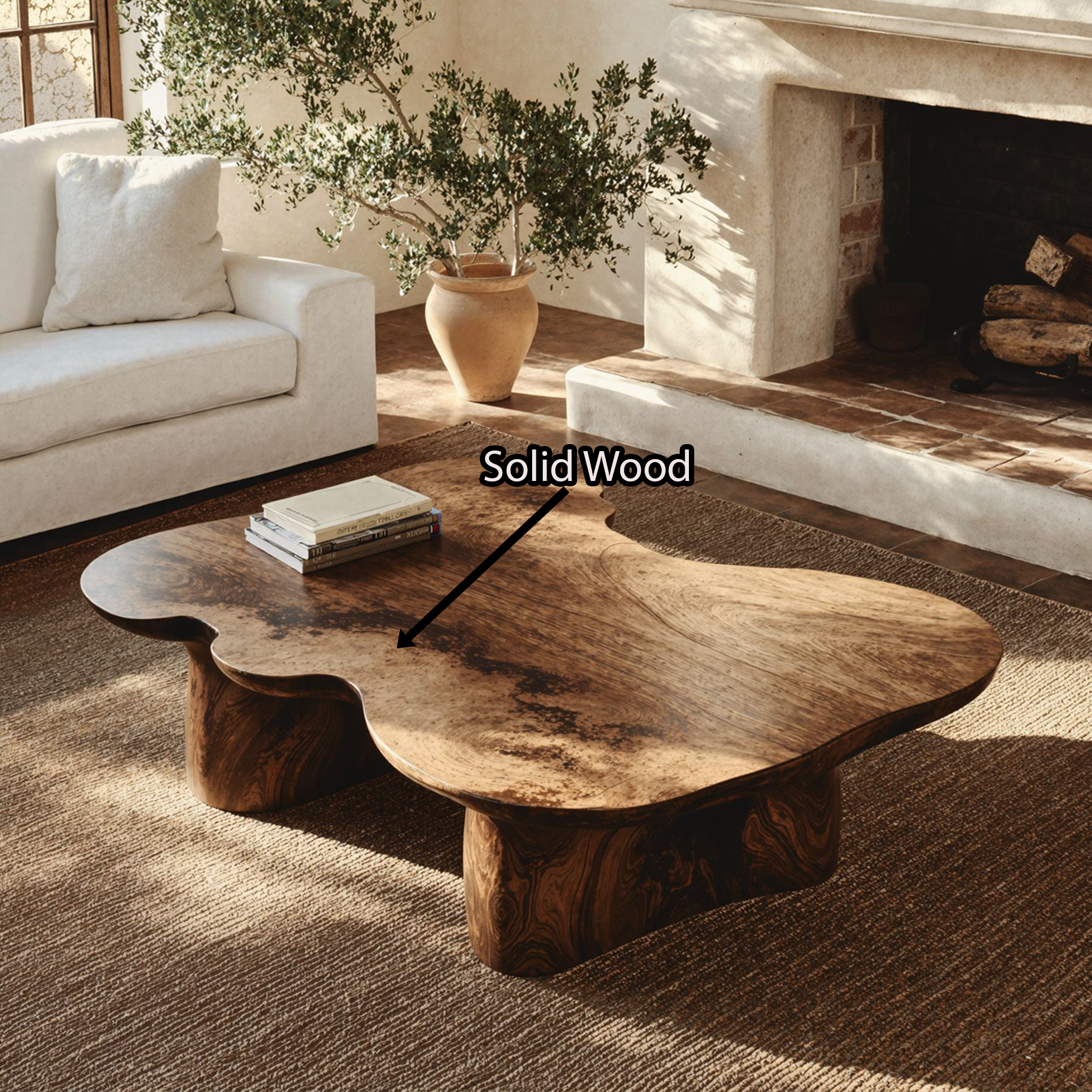 Handcrafted Wood Coffee Table Sofa Table SILDTCF079