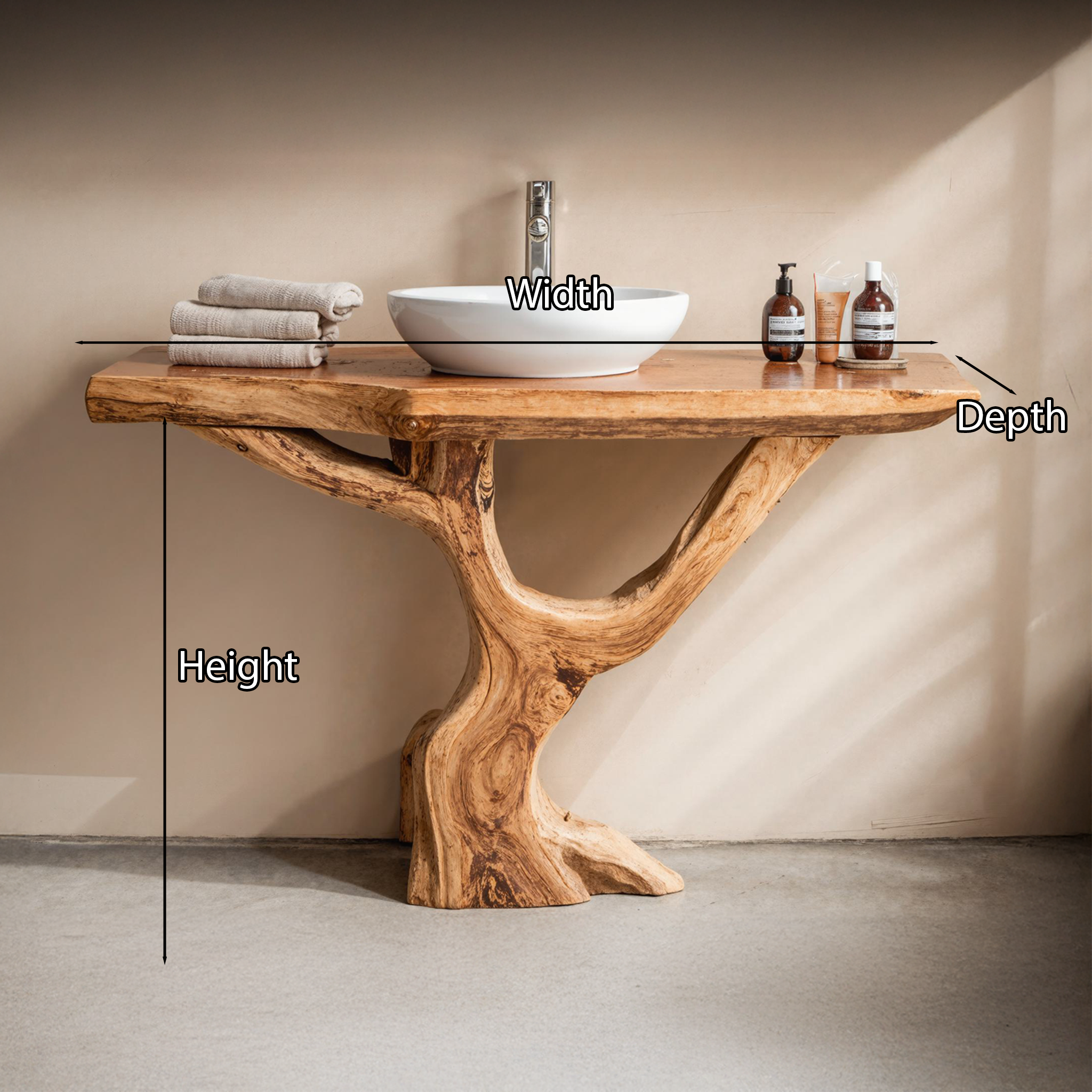 Live Edge Vanity Vessel Sink SILDTBRV002