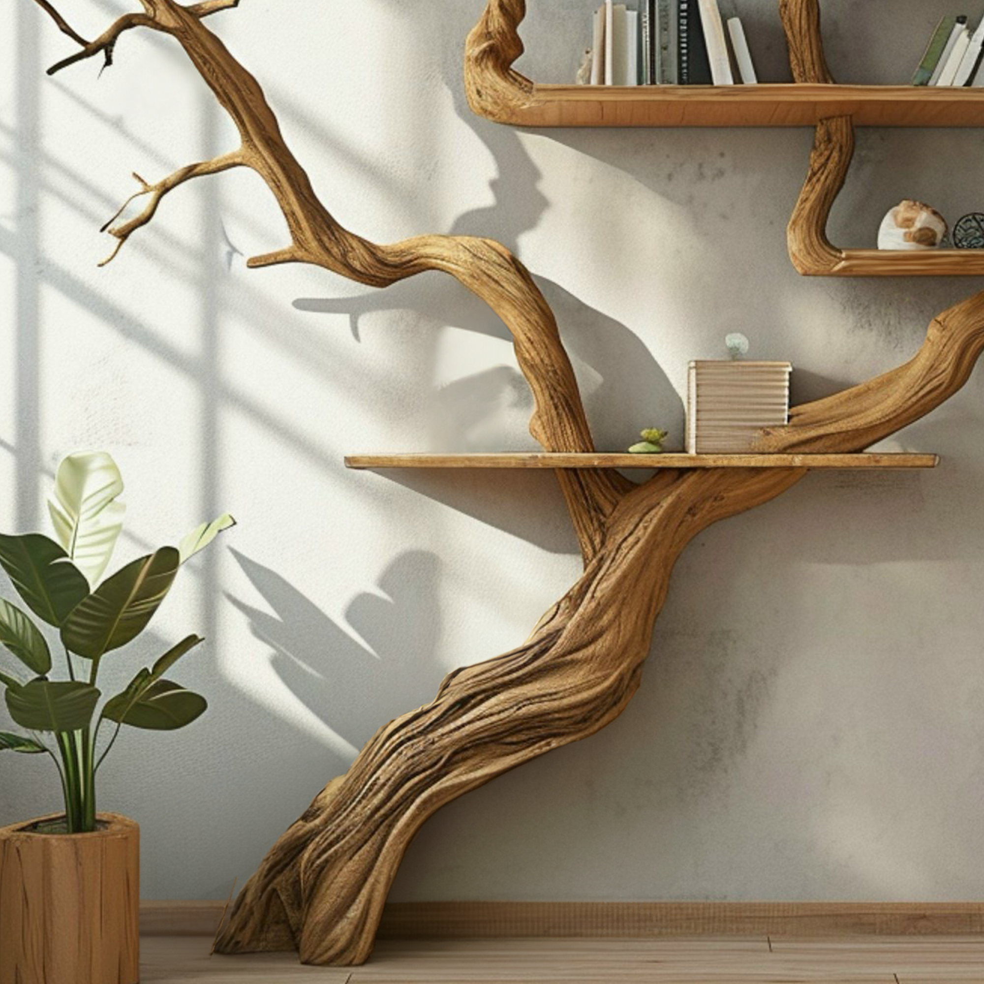 Tree Branch Shelf Wall Mount Bookshelf SINLTB066