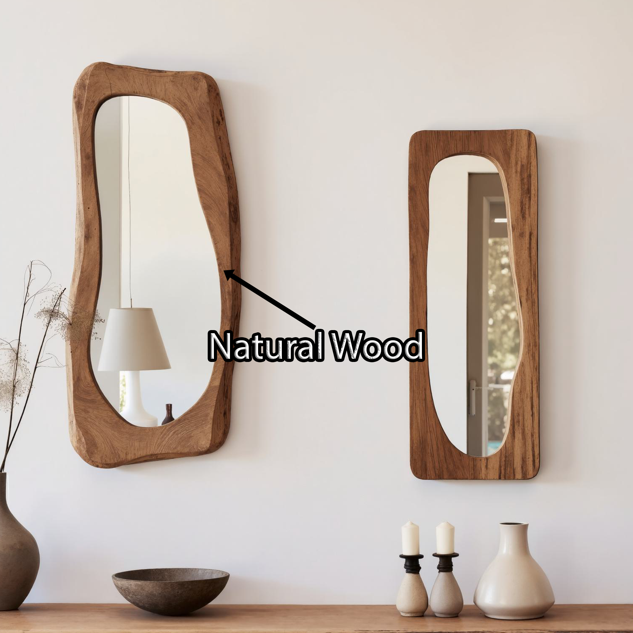 Modern Wood Framed Mirror Vanity Mirror SILDTMI028