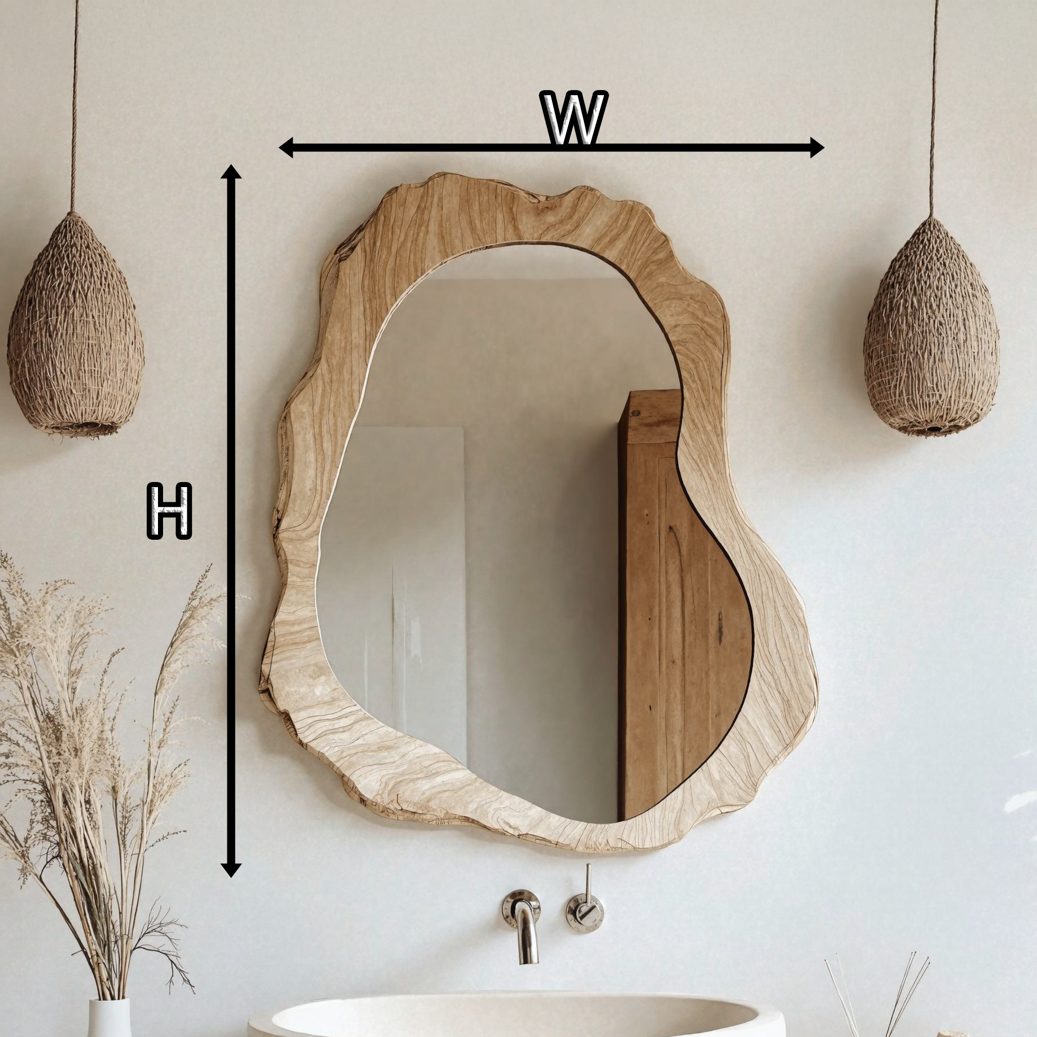 Handmade Asymmetrical Mirror For Wall Decor SILDTMI011