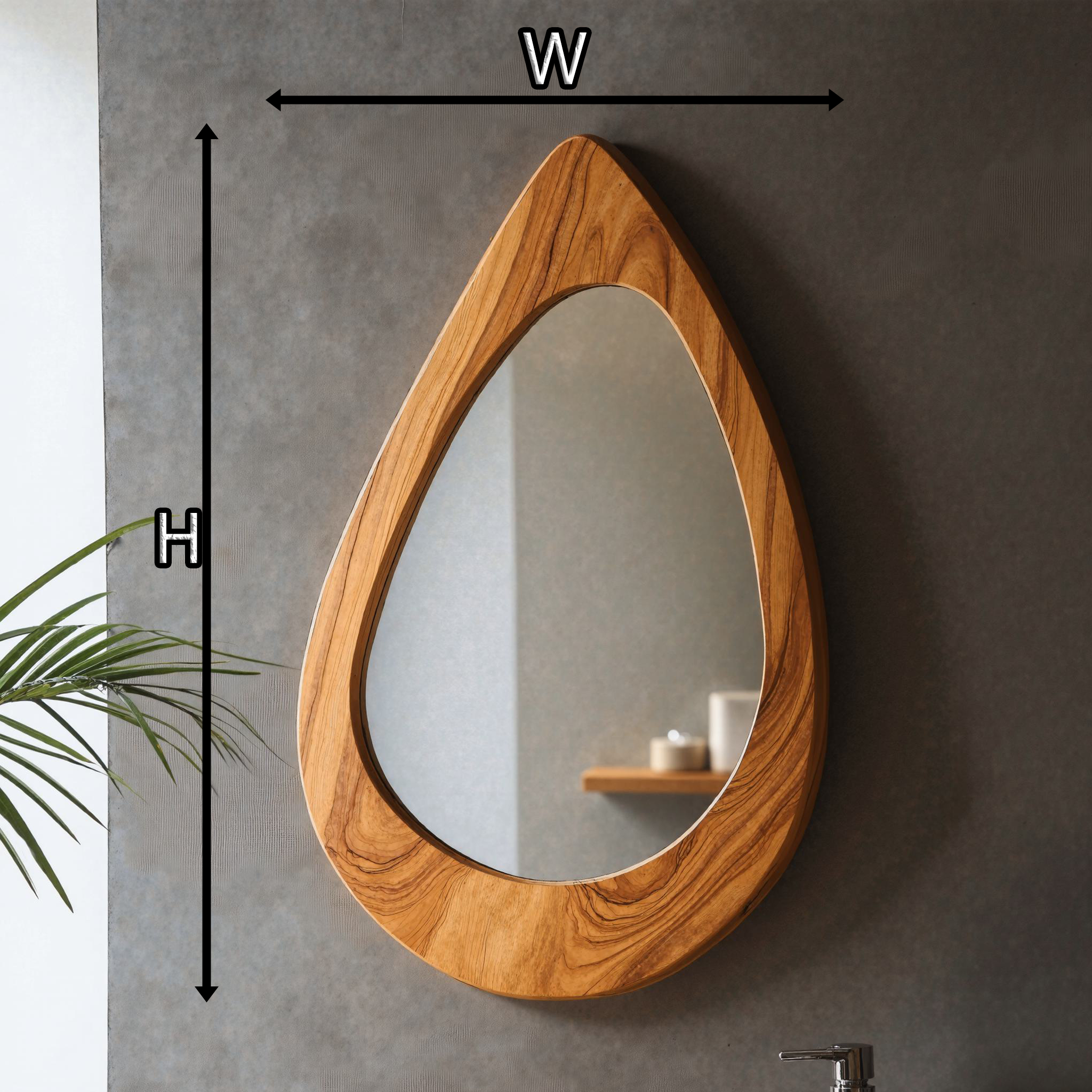 Asymmetrical Mirror Mid Century Modern Mirror SILDTMI013