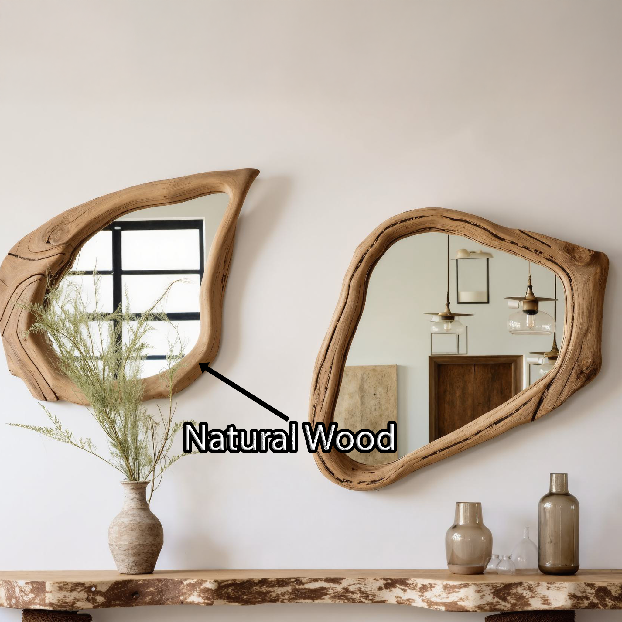 Wood Mirror Frames Wooden Mirror Wall Decor SILDTMI020