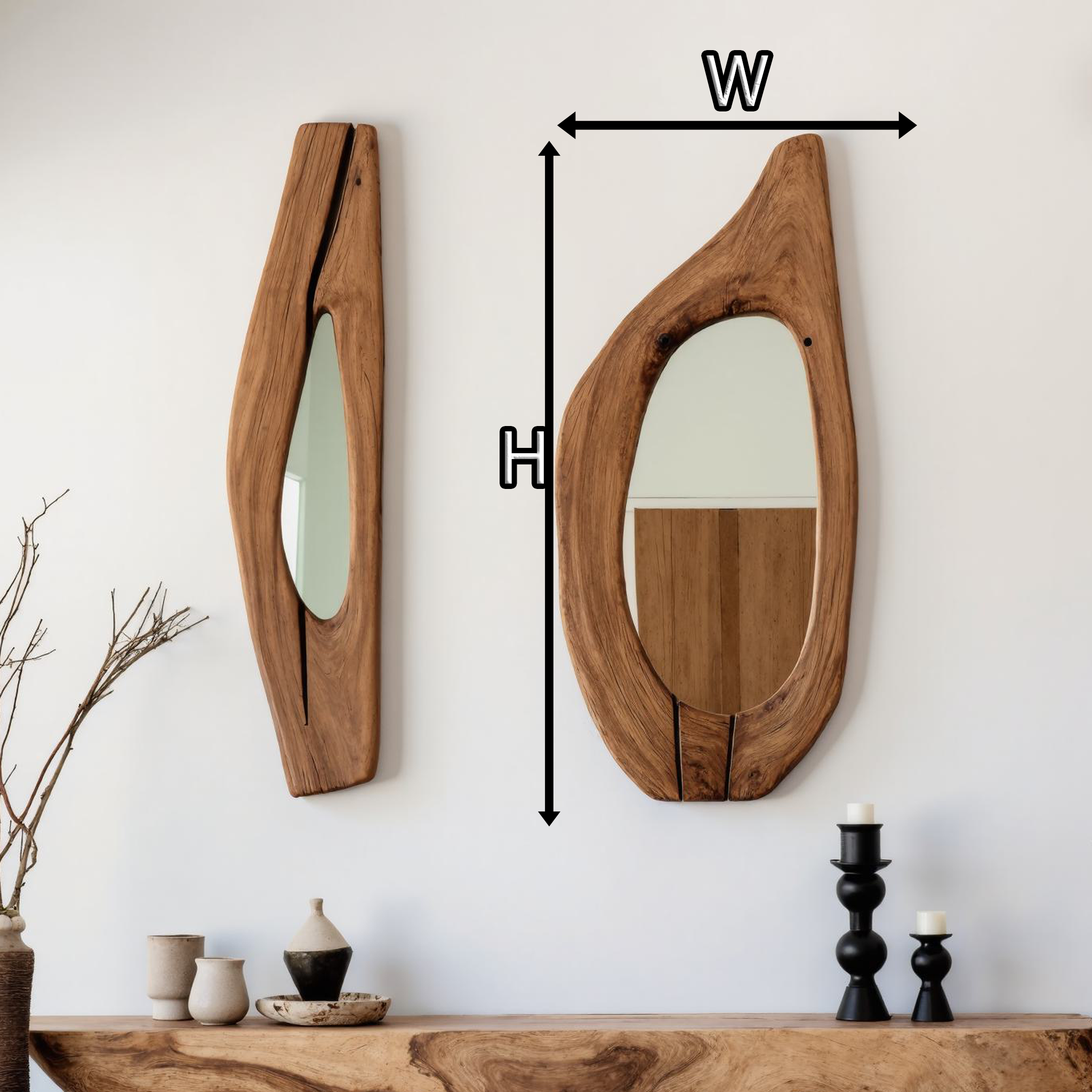 Hanging Vanity Mirrors With Wooden Frame SILDTMI038