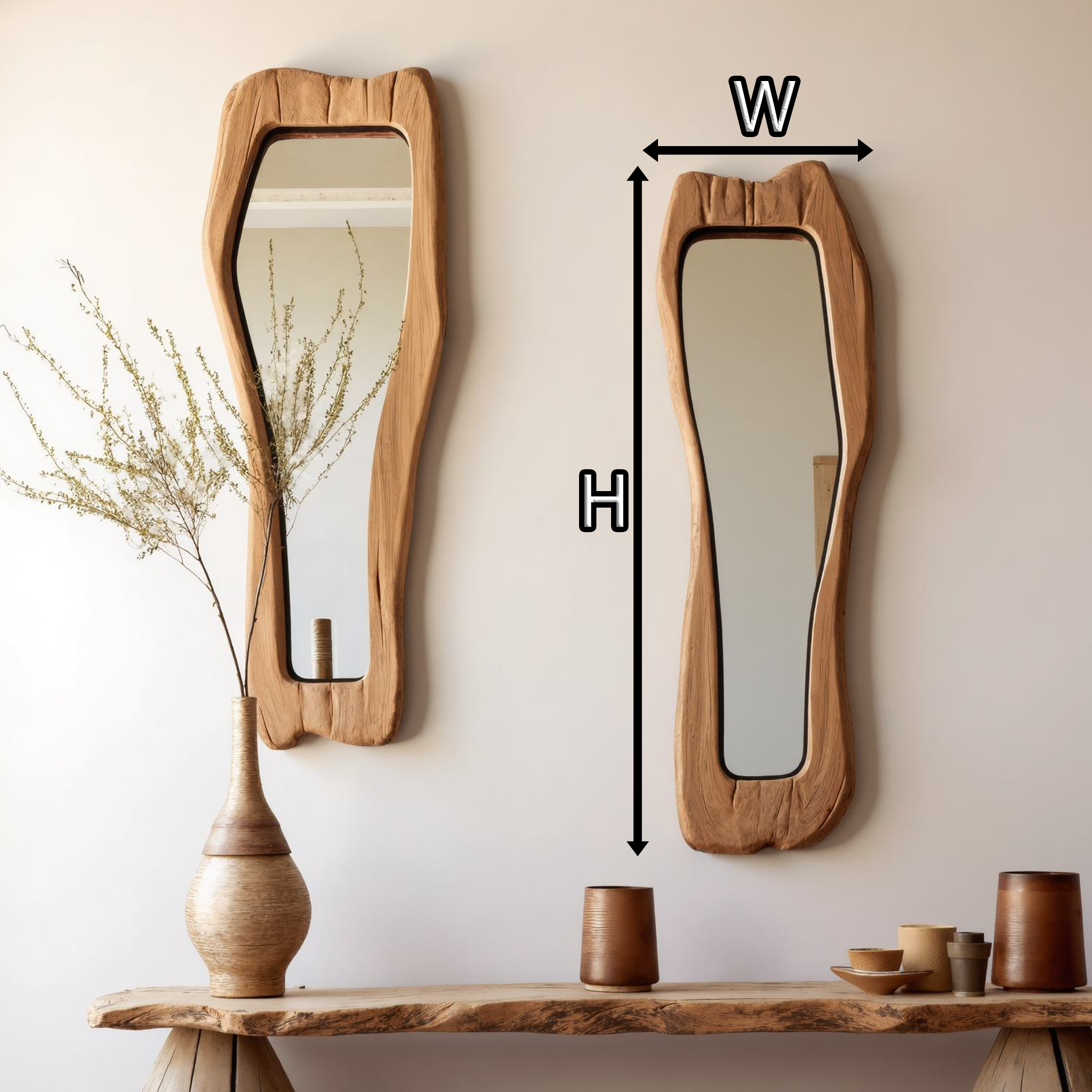 Rustic Mirror Wood Mirror for Bathroom SILDTMI021