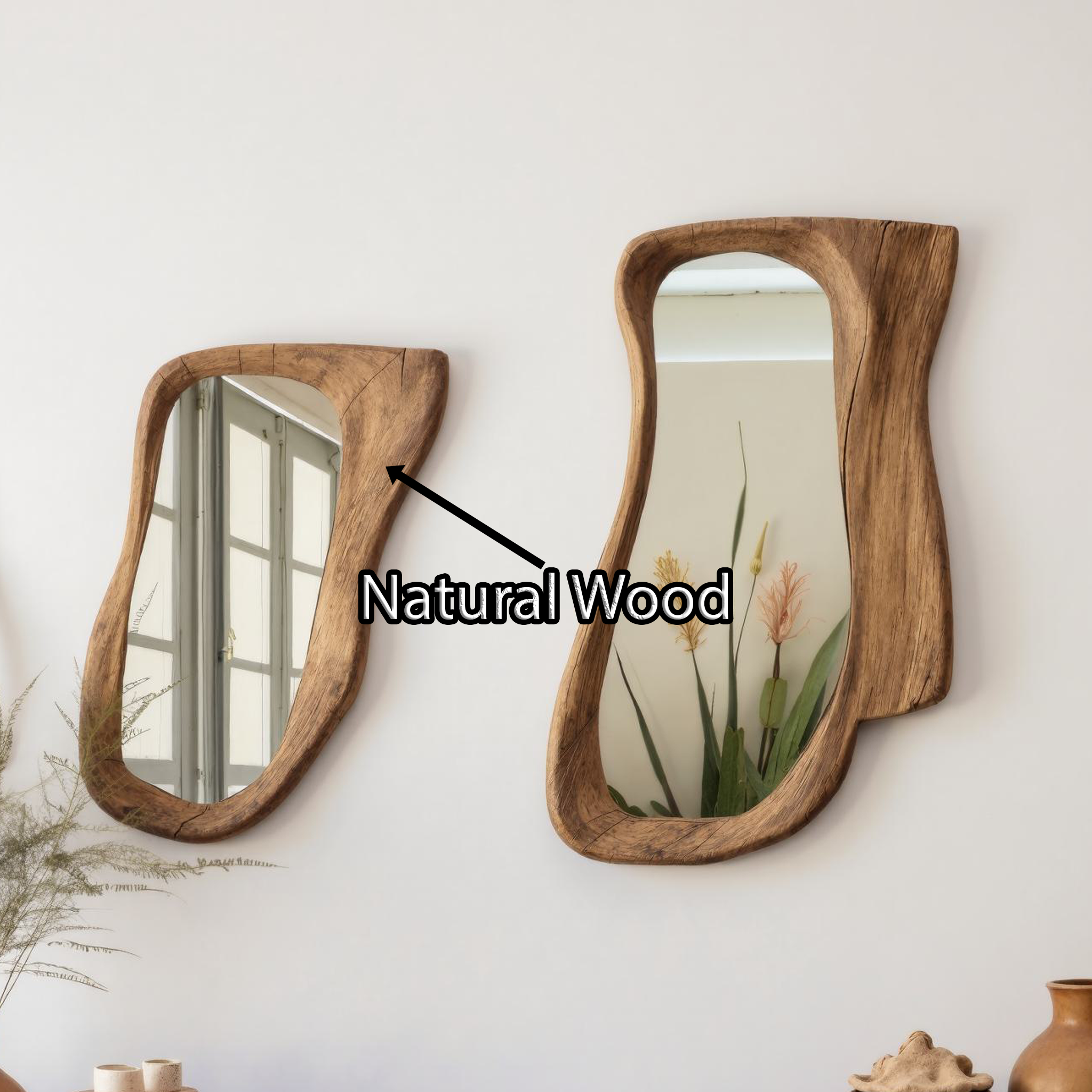 Farmhouse Natural Vanity Mirror SILDTMI023