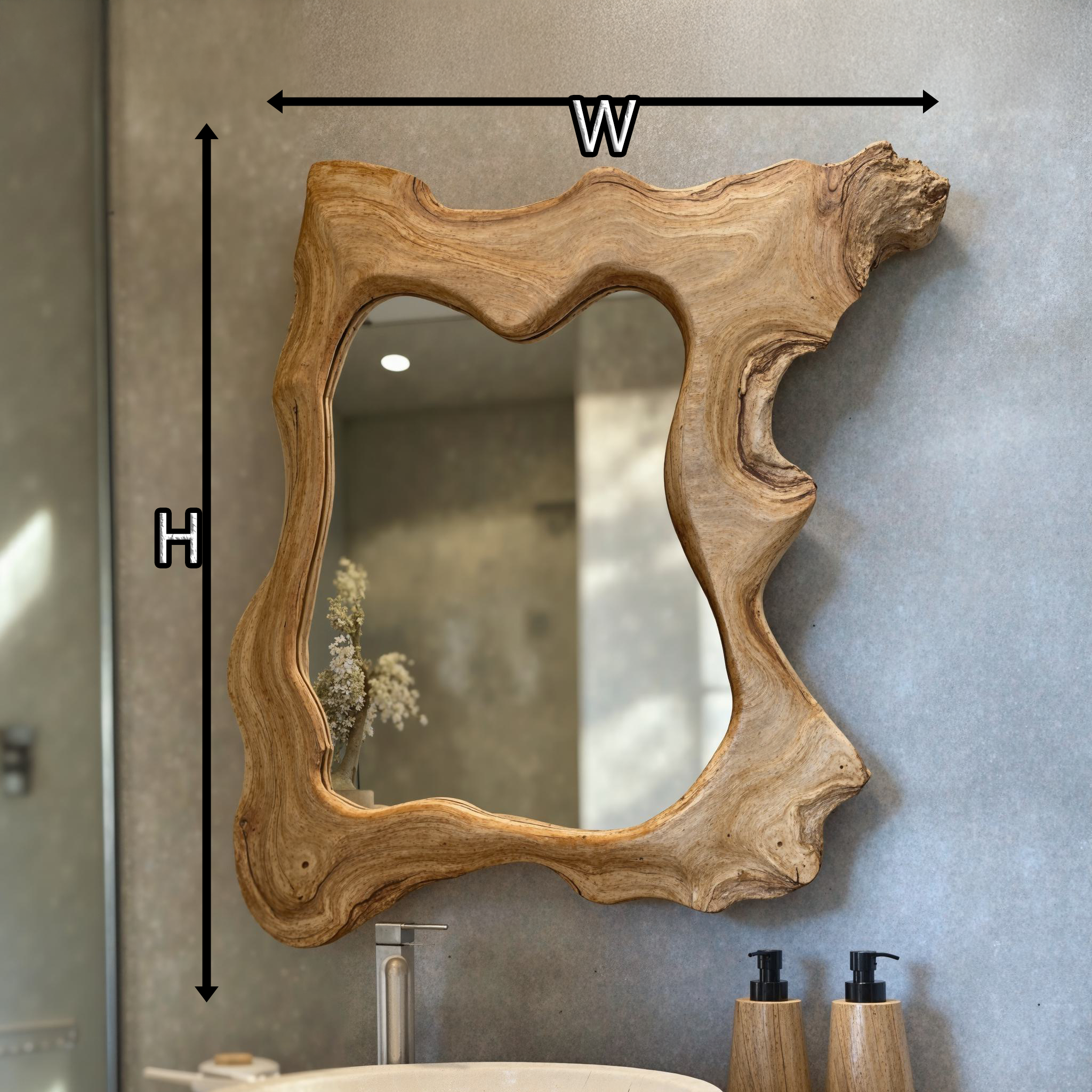 Farmhouse Handmade Asymmetrical Mirror SILDTMI012