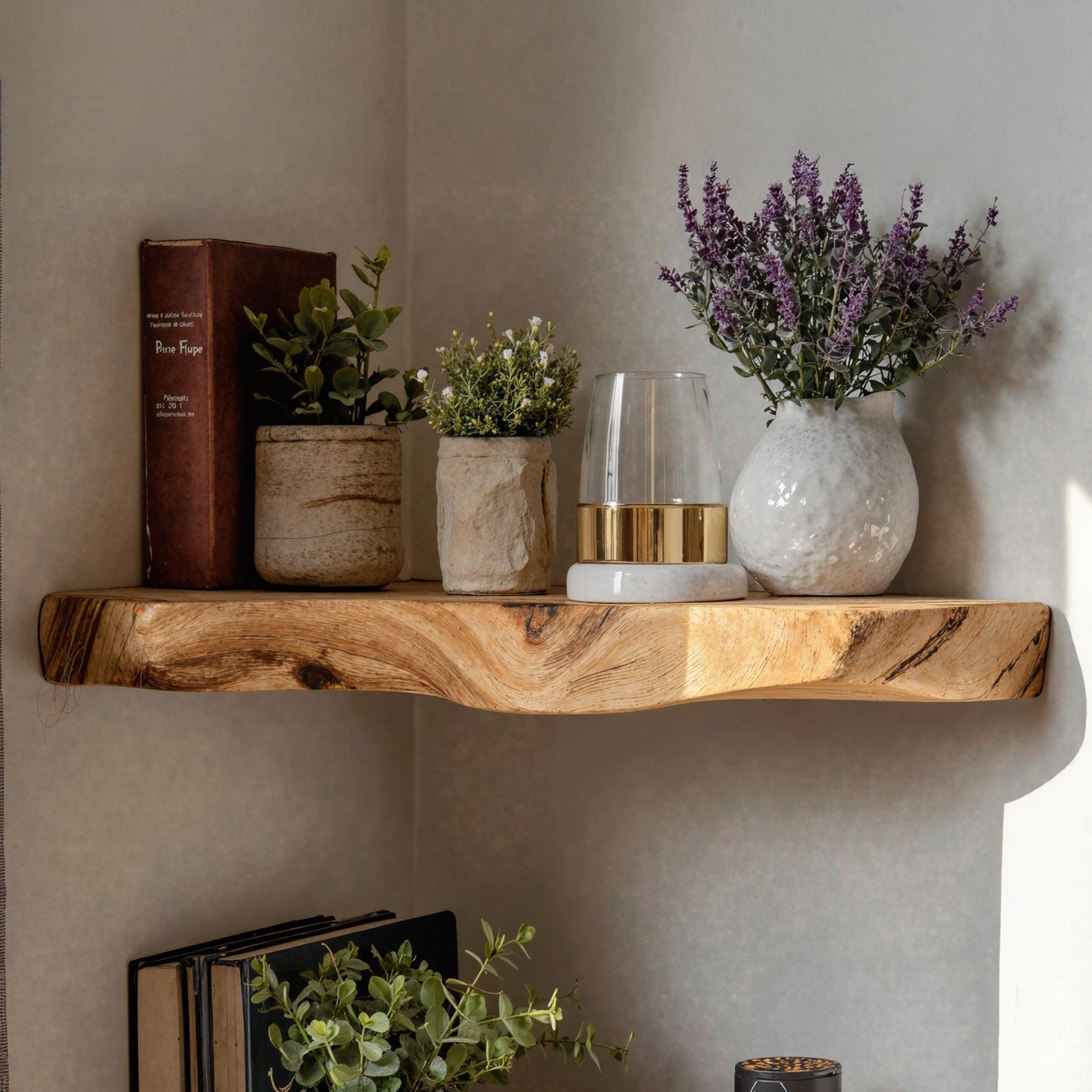 Handcrafted Wooden Shelves For Bathroom Decor SILDTCN051