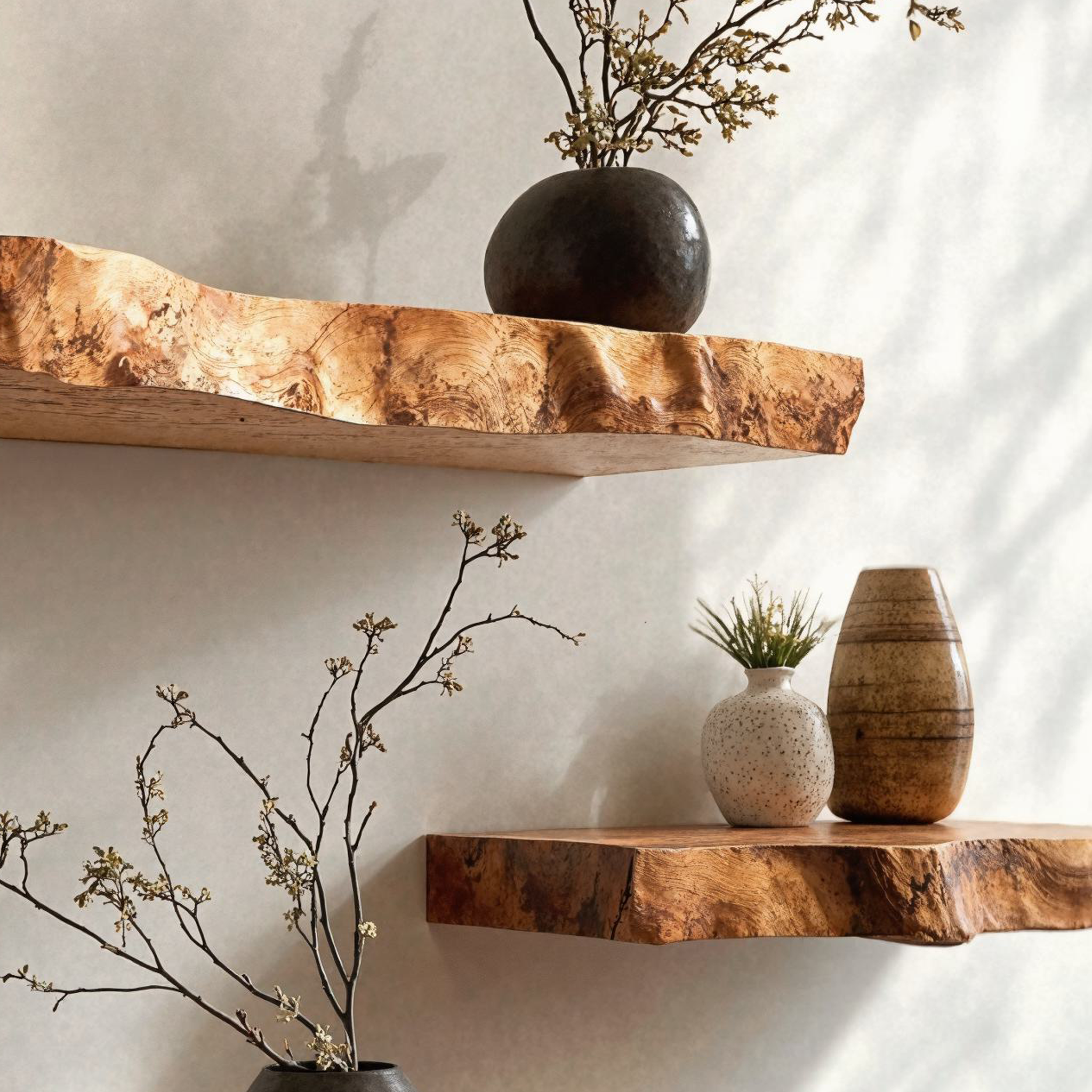 Handcrafted Floating Wooden Shelves For Every Spaces Display SILDTFL132