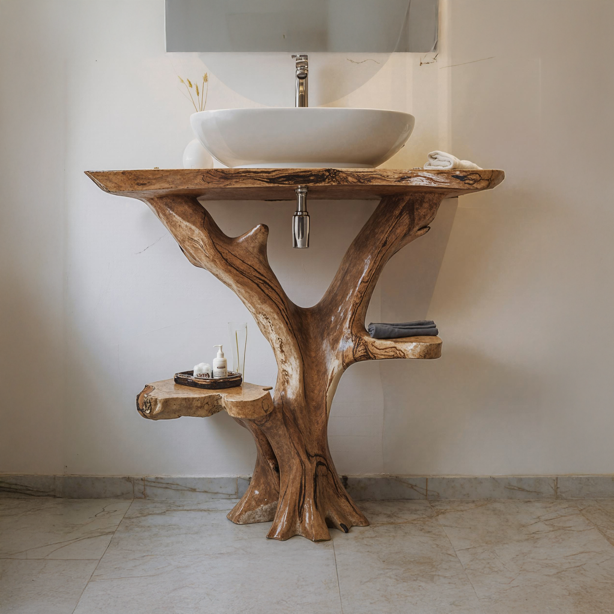 Rustic Floating Bathroom Vanity Sink SILDTBRV005