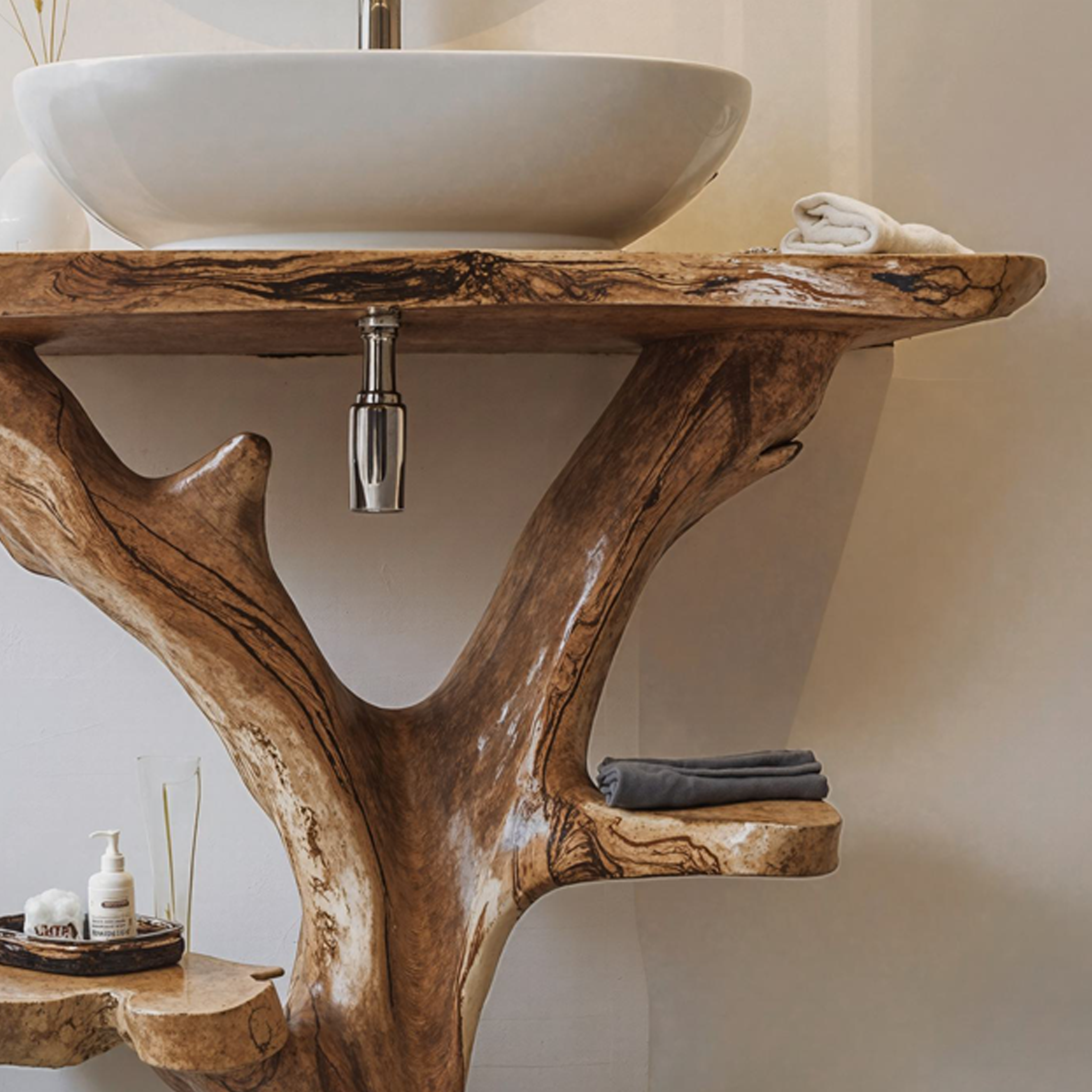 Rustic Floating Bathroom Vanity Sink SILDTBRV005