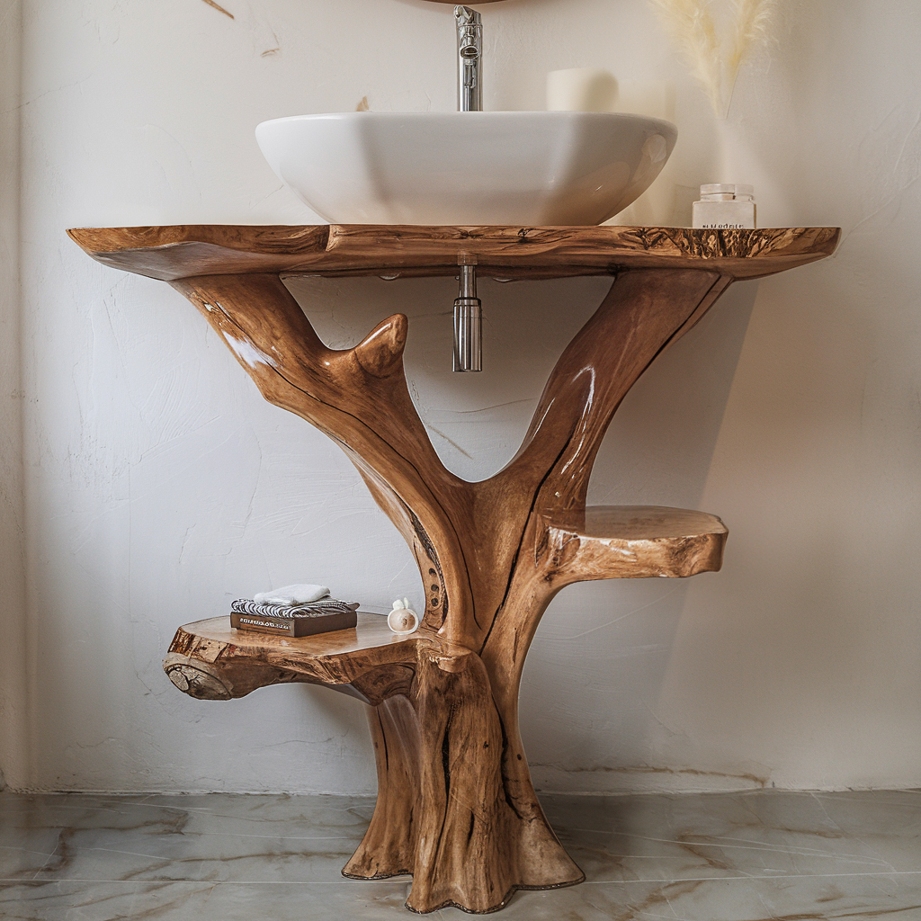 Rustic Floating Bathroom Vanity Sink SILDTBRV005