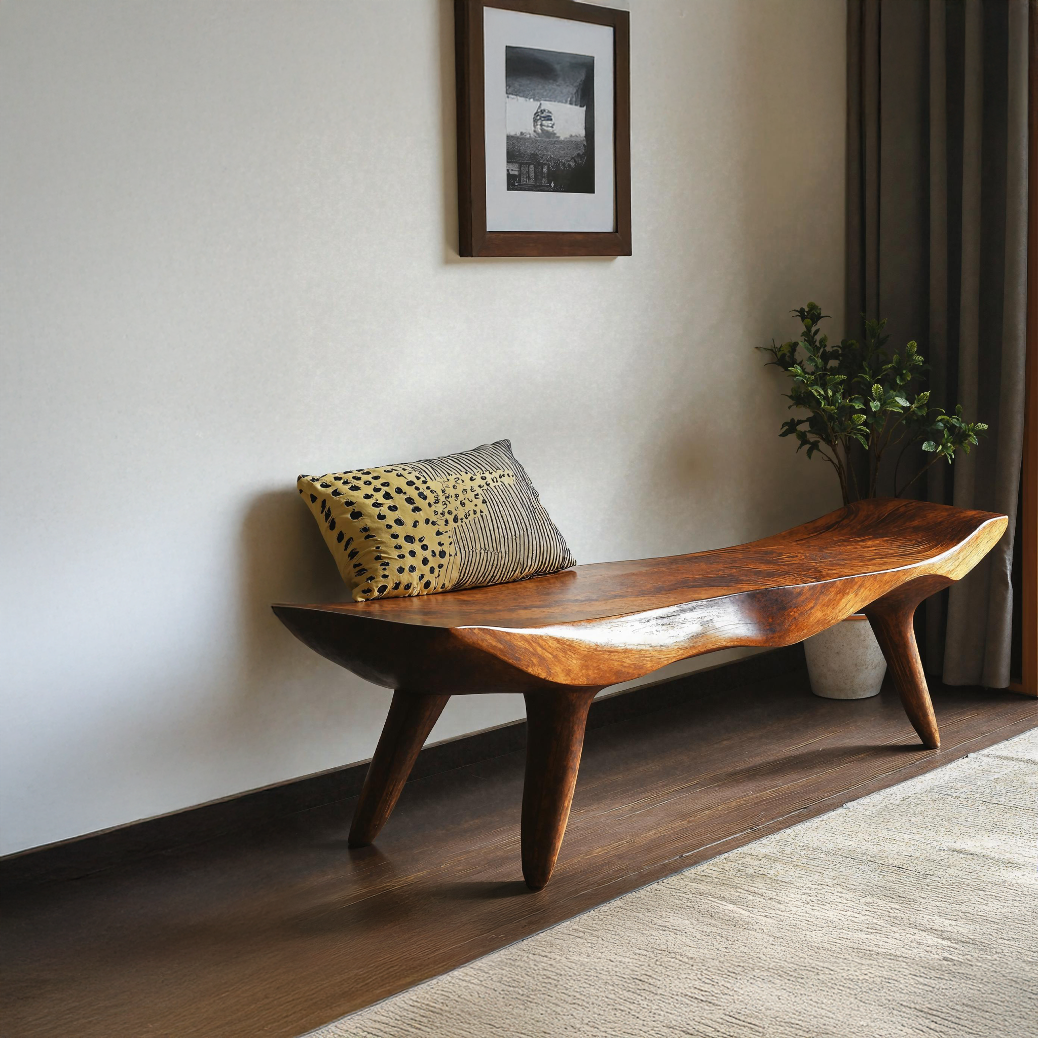 Modern Handcrafted Wood Bench For Stylish Home Décor SILDTWB016