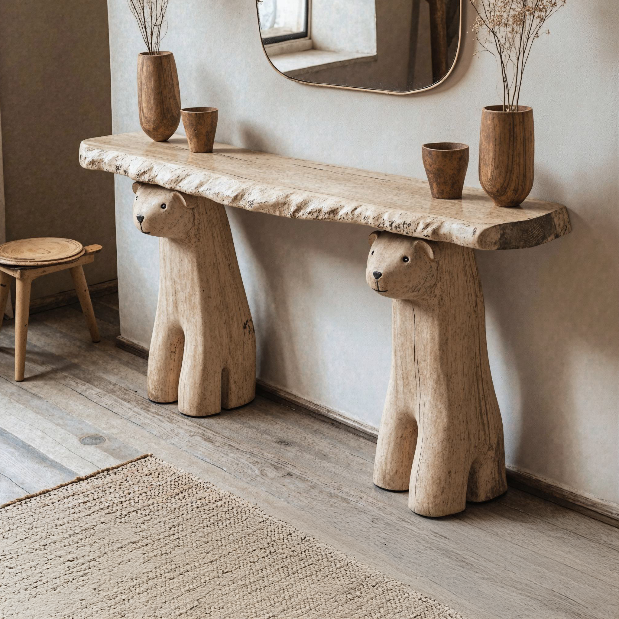 Floating Edge Console Table Woodworking SILDTCS085