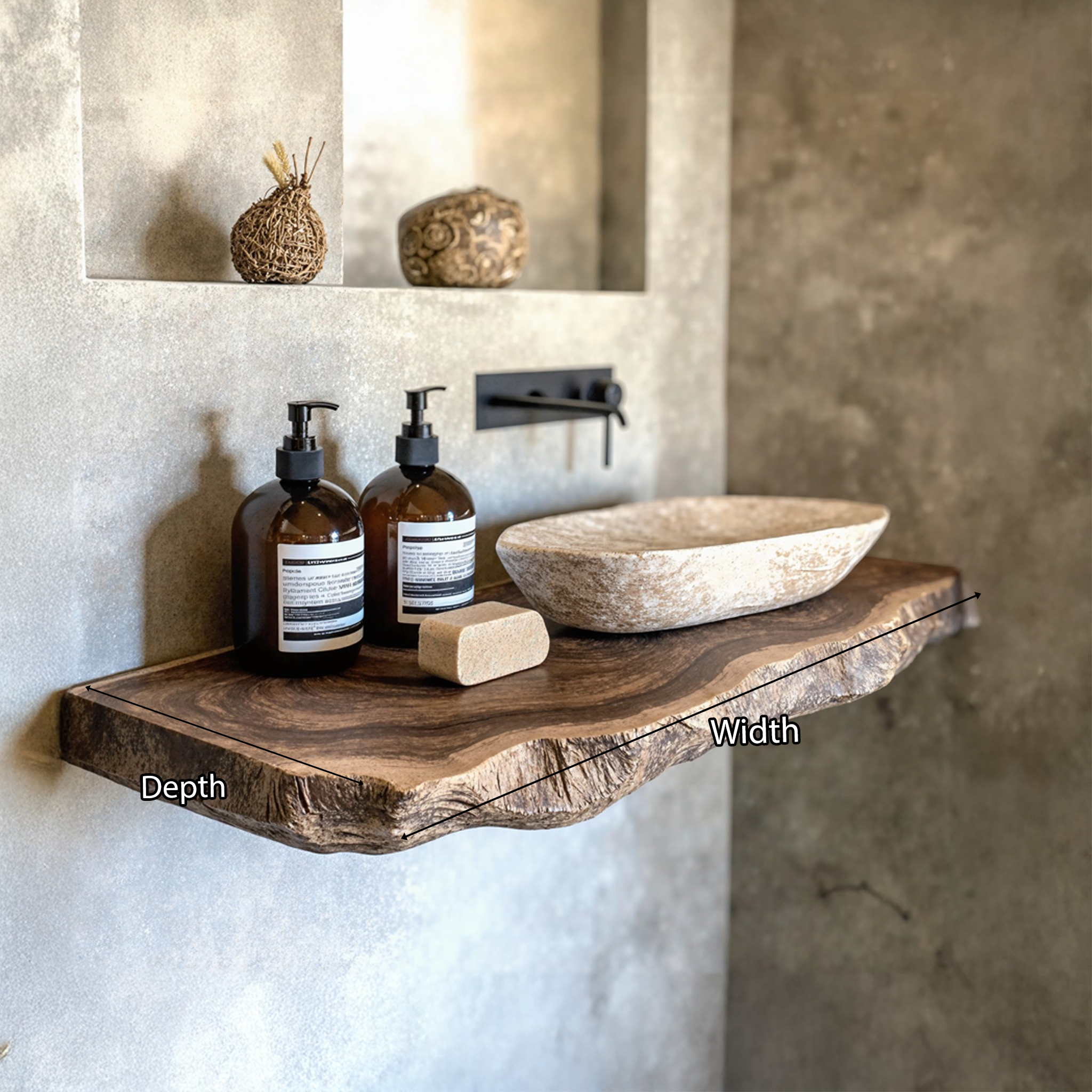 Live Edge Bathroom Sink Vanity SILDTBRV023