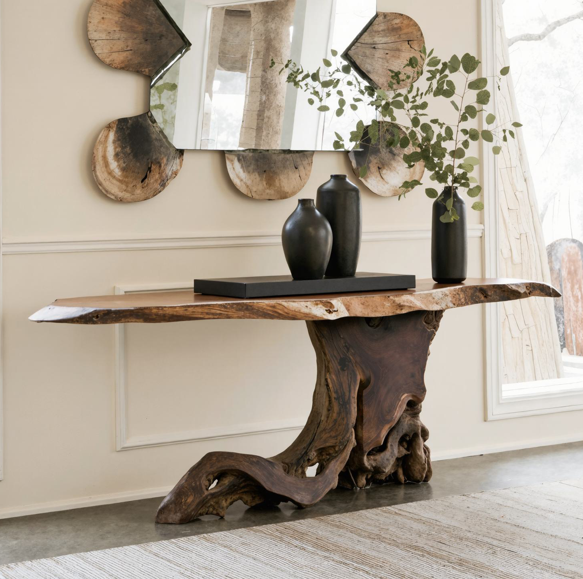 Cantilevered Console Table Unique Decor SILDTCS139