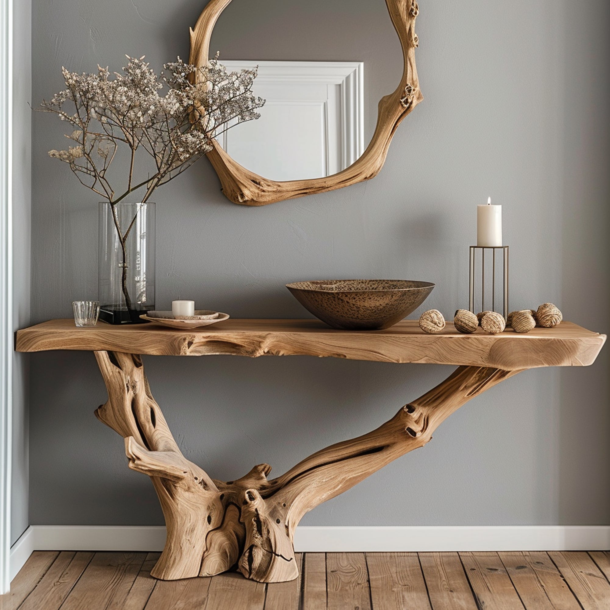 Wood Entry Console Table CT27