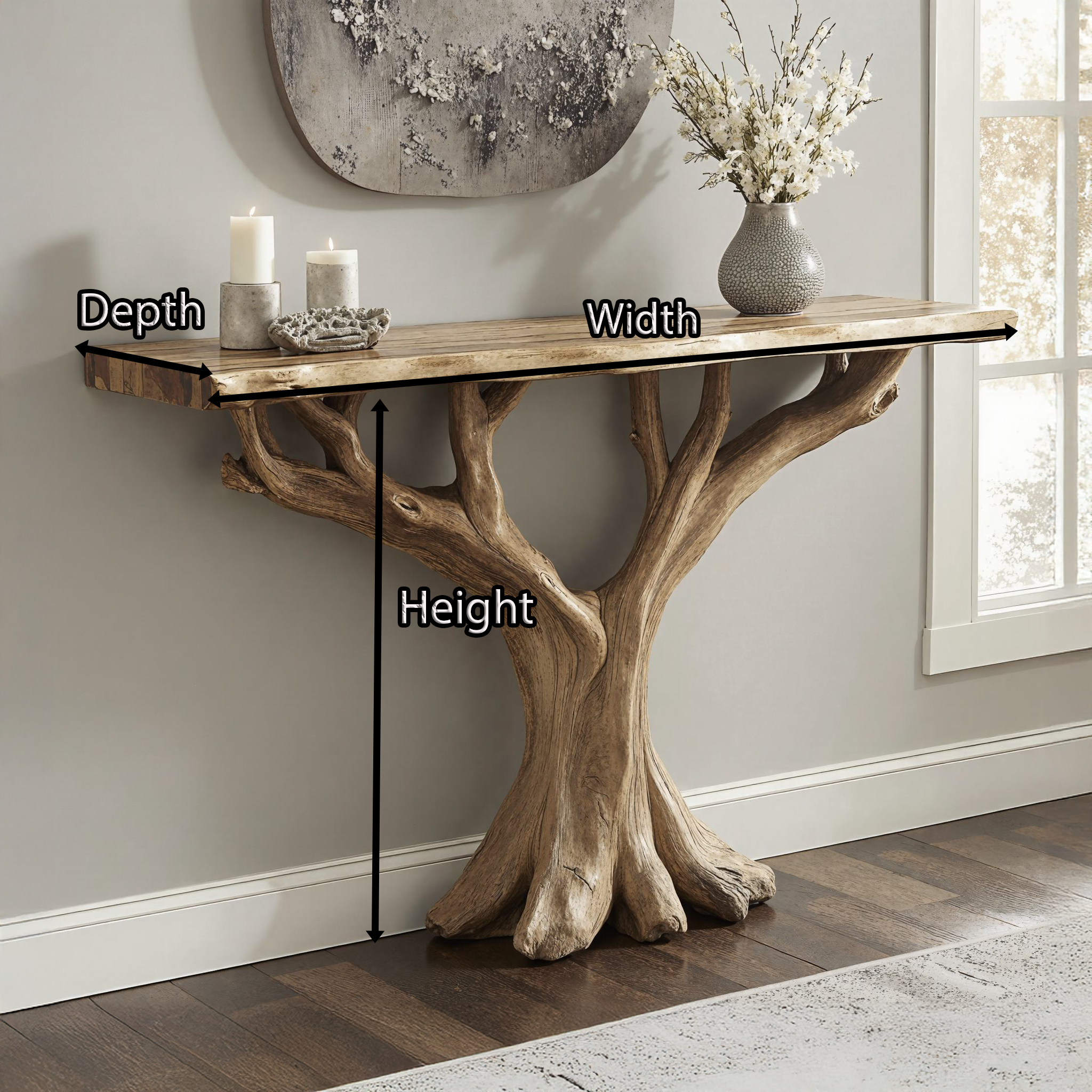 Handcrafted Rustic Console Table For Entryway SILDTCS150