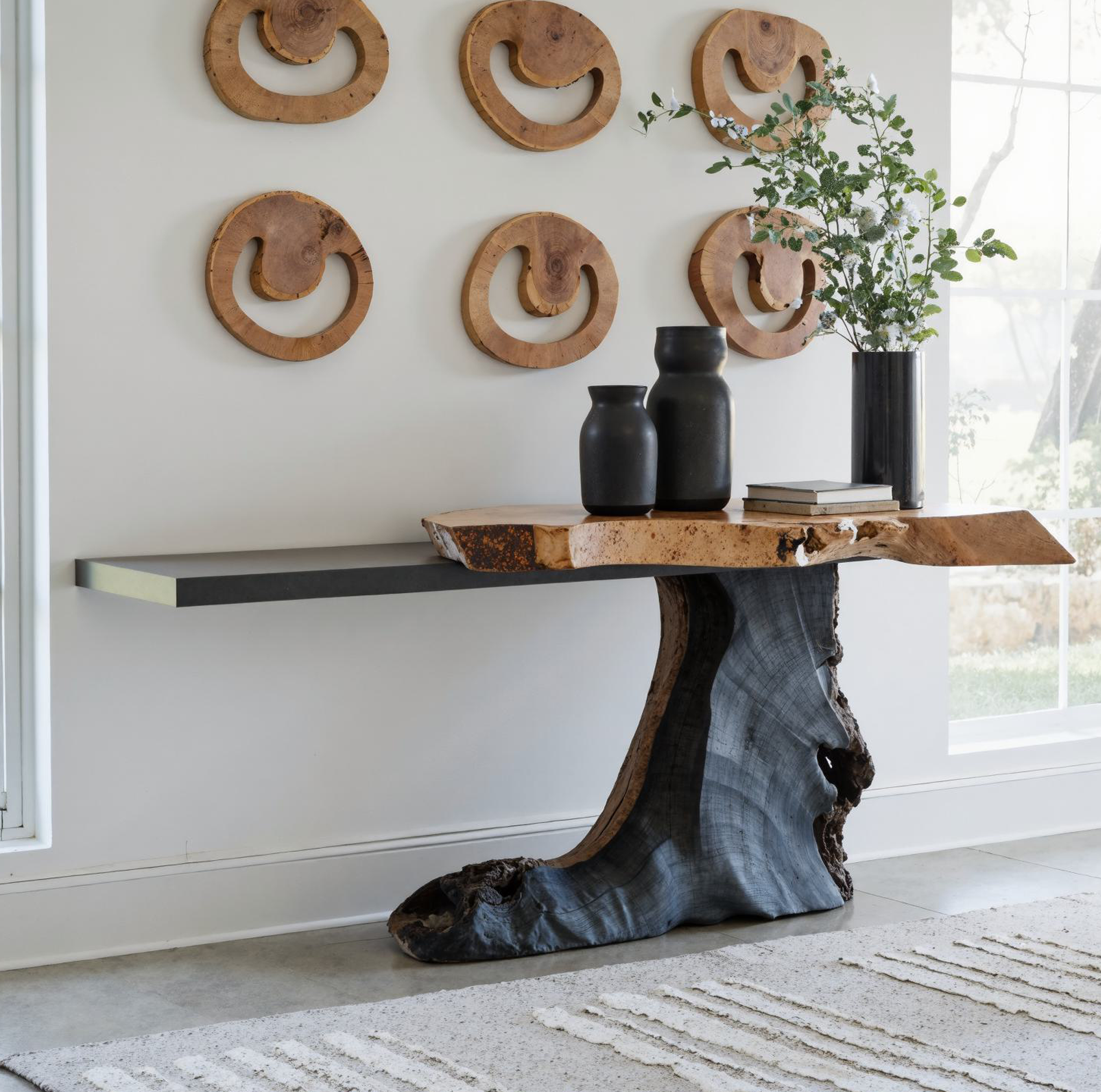 Cantilevered Console Table Handcrafted Hallway Table SILDTCS142