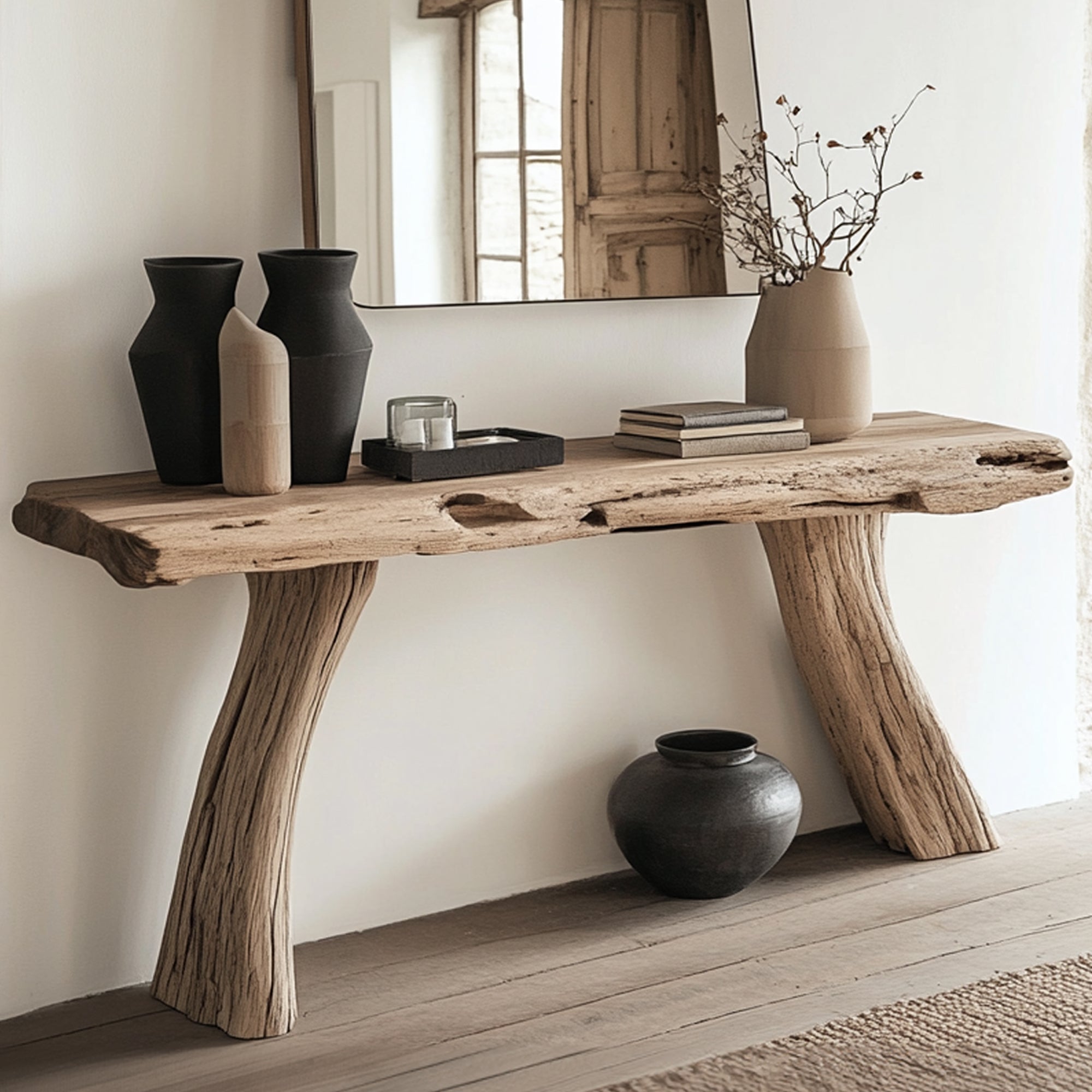 Rustic Wood Console Table CT40