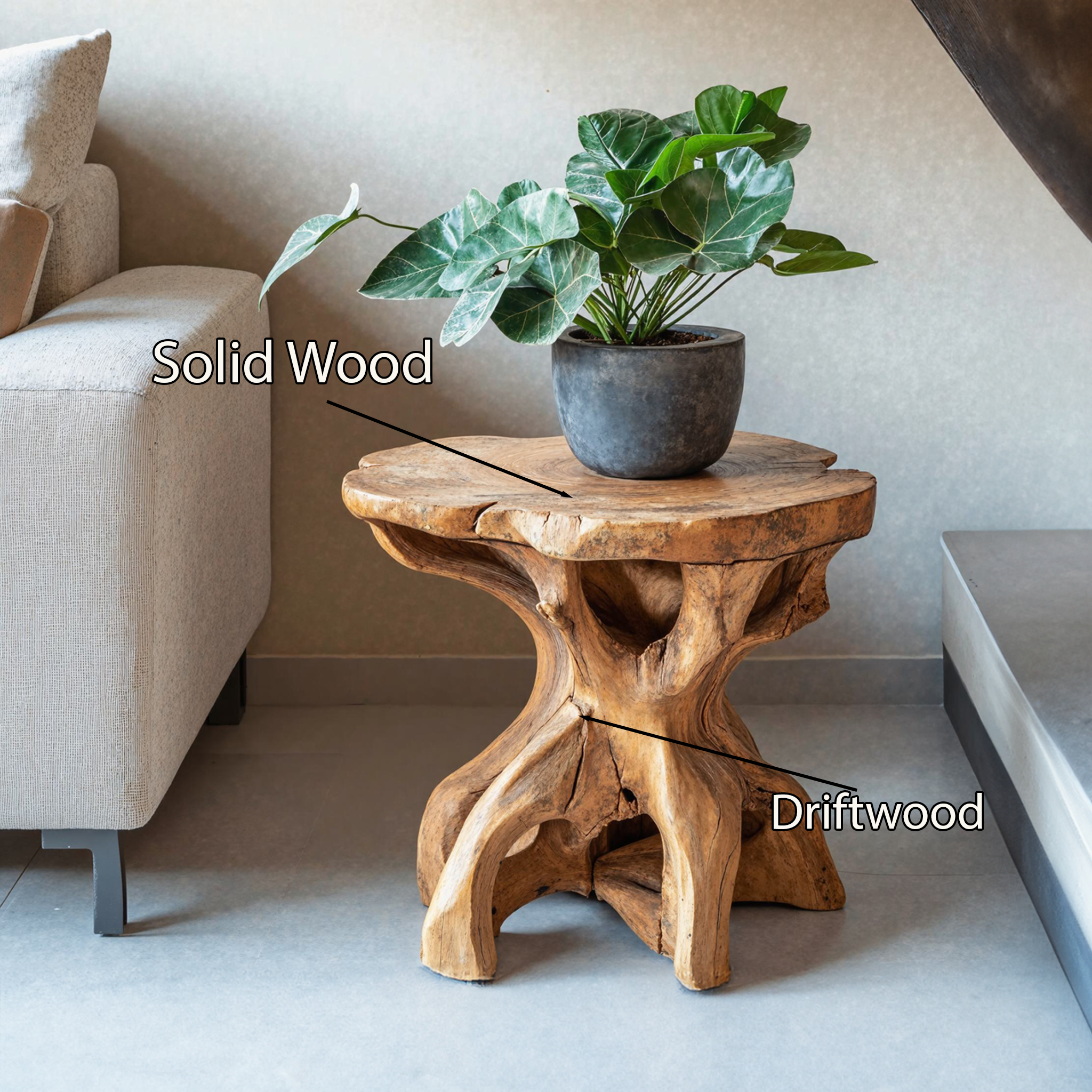 Farmhouse Solid Wood End Table Handmade Table SILDTEN013