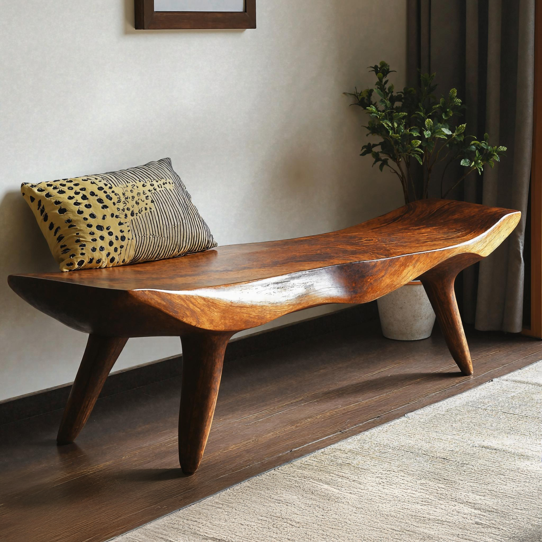 Modern Handcrafted Wood Bench For Stylish Home Décor SILDTWB016