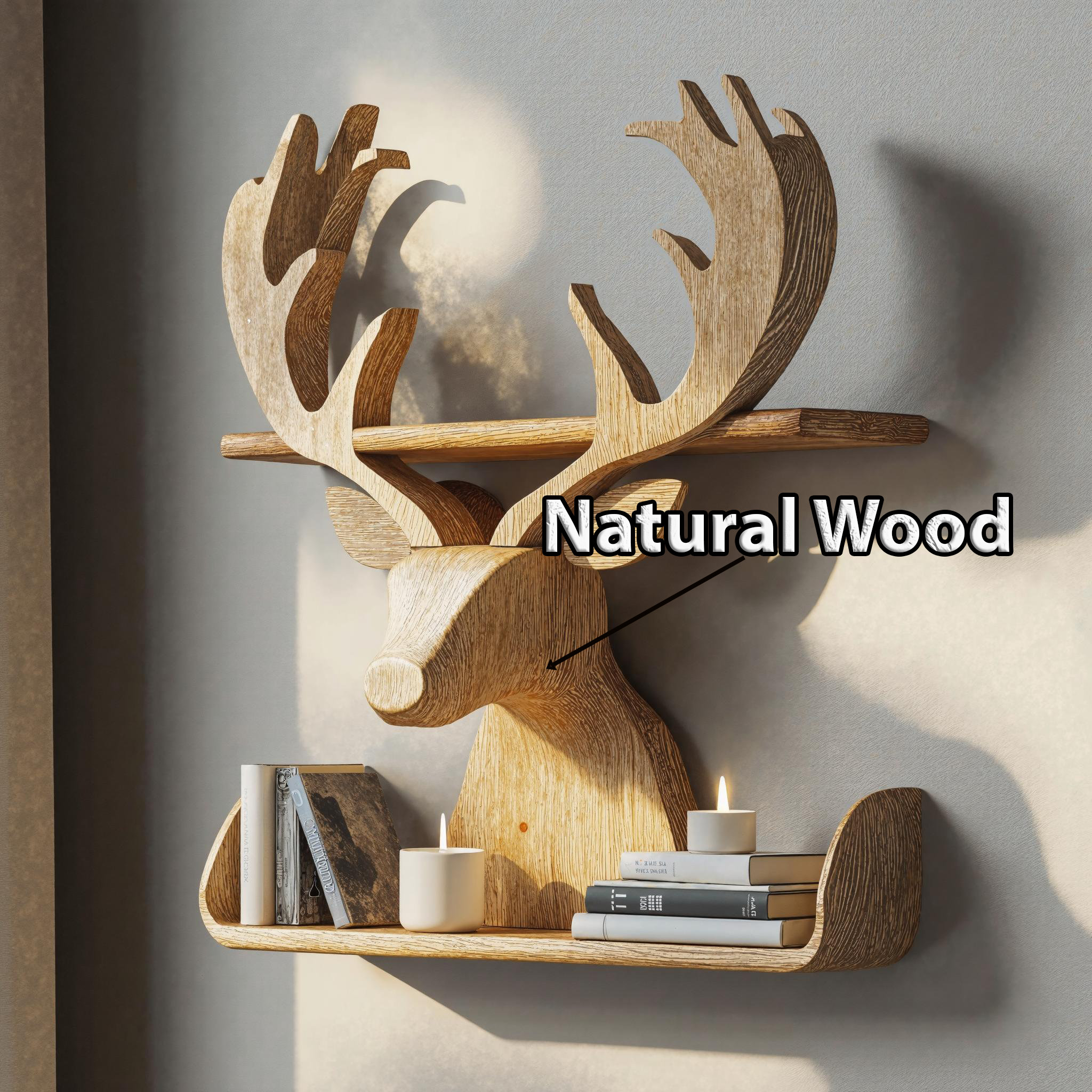 Wall Mounted Deer Shelf For Elegant Home Decor SILDTDE016