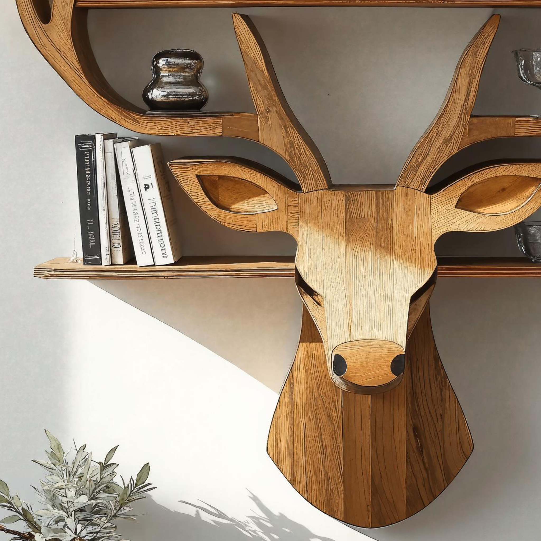 Nature Inspired Deer Shelf For Farmhouse Style Homes SILDTDE008