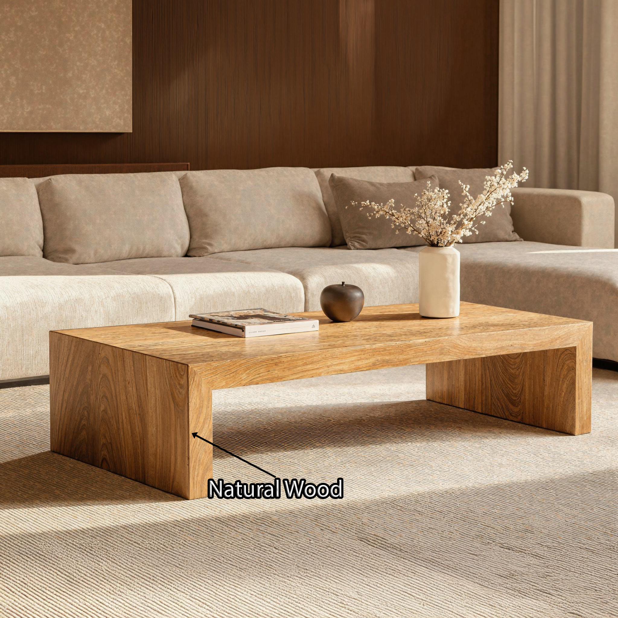 Rustic Farmhouse Wood Coffee Table Living Room Warm Ambience SILDTCF117