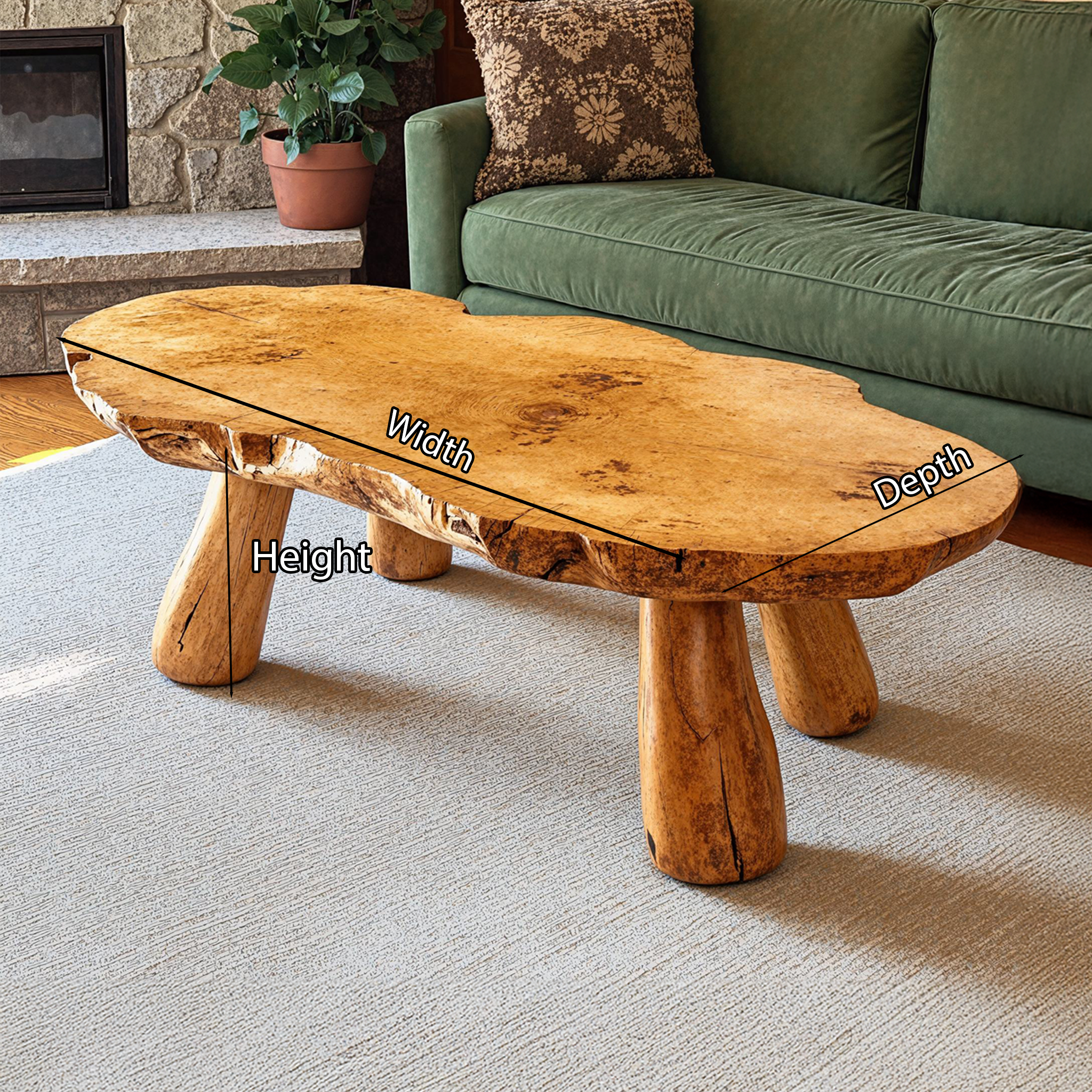 Rustic Coffee Table For Living Room Home SILDTCF054