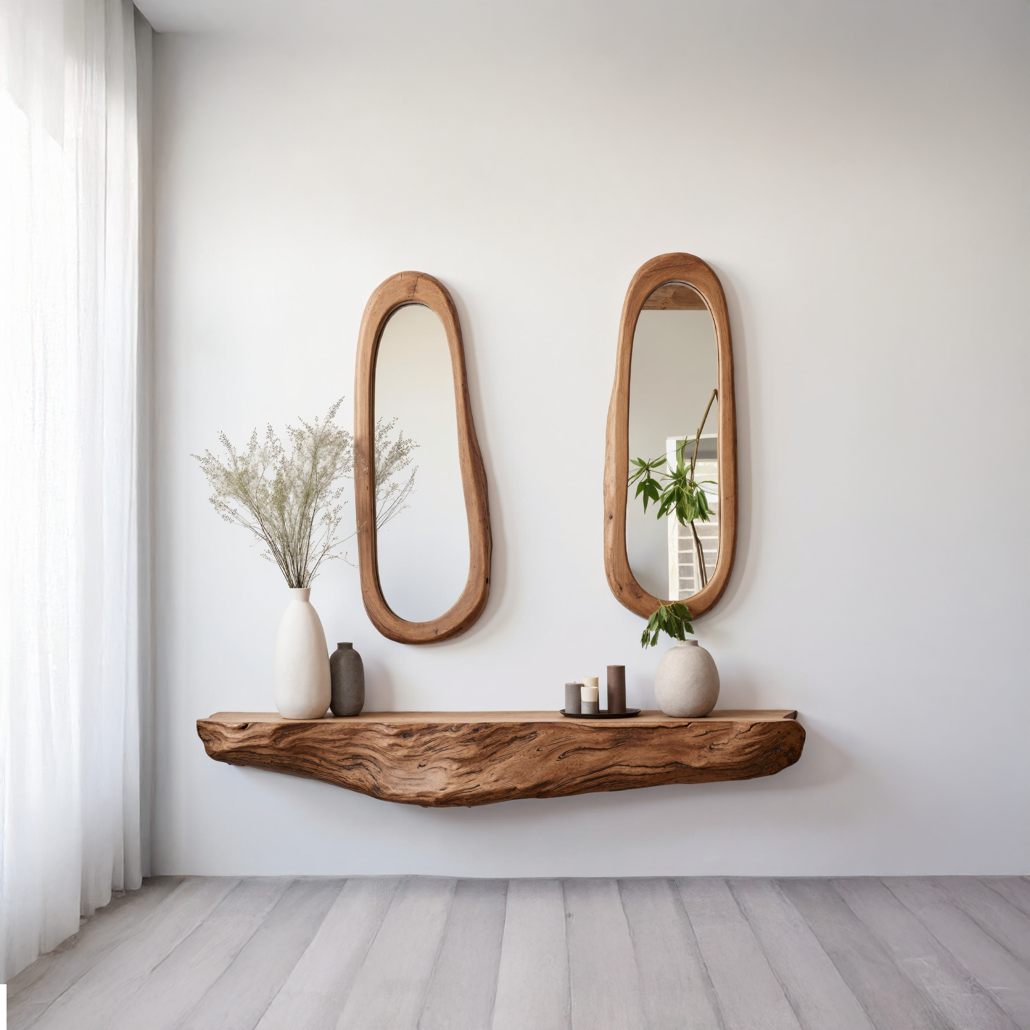 Natural Wood Mirror Frames Wooden Mirror SILDTMI025