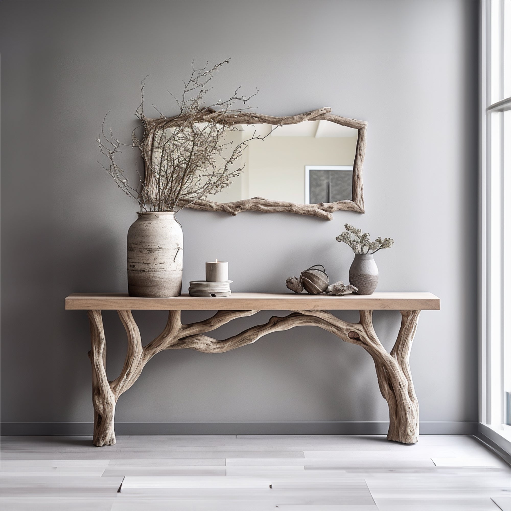 Handcraft Living Edge Floating Console Table CT13