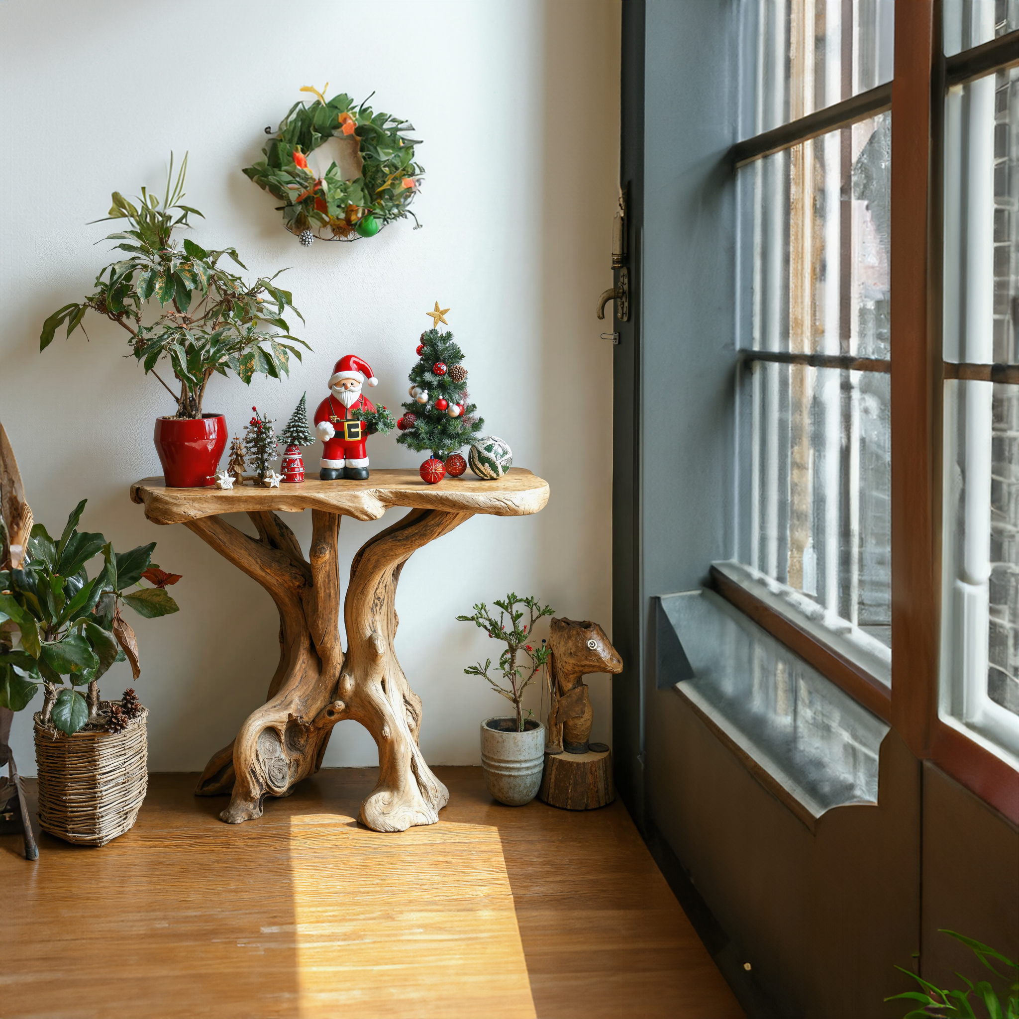 Farmhouse Live Edge End Table Christmas End Table SILDTENC016