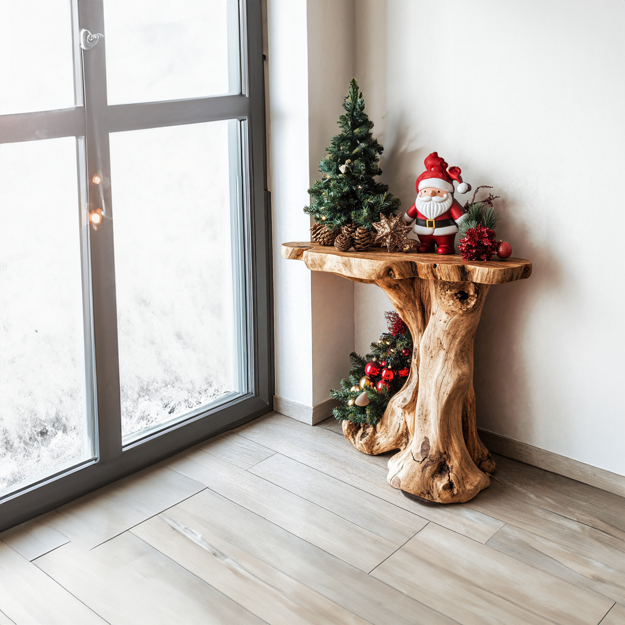 Live Edge Christmas End Table Farmhouse Decor SILDTENC020