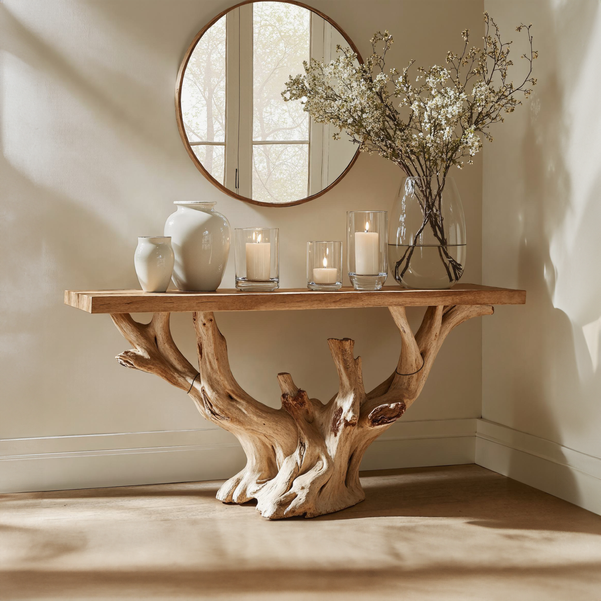 Modern Rustic Console Table Hallway Table SILDTCSC008