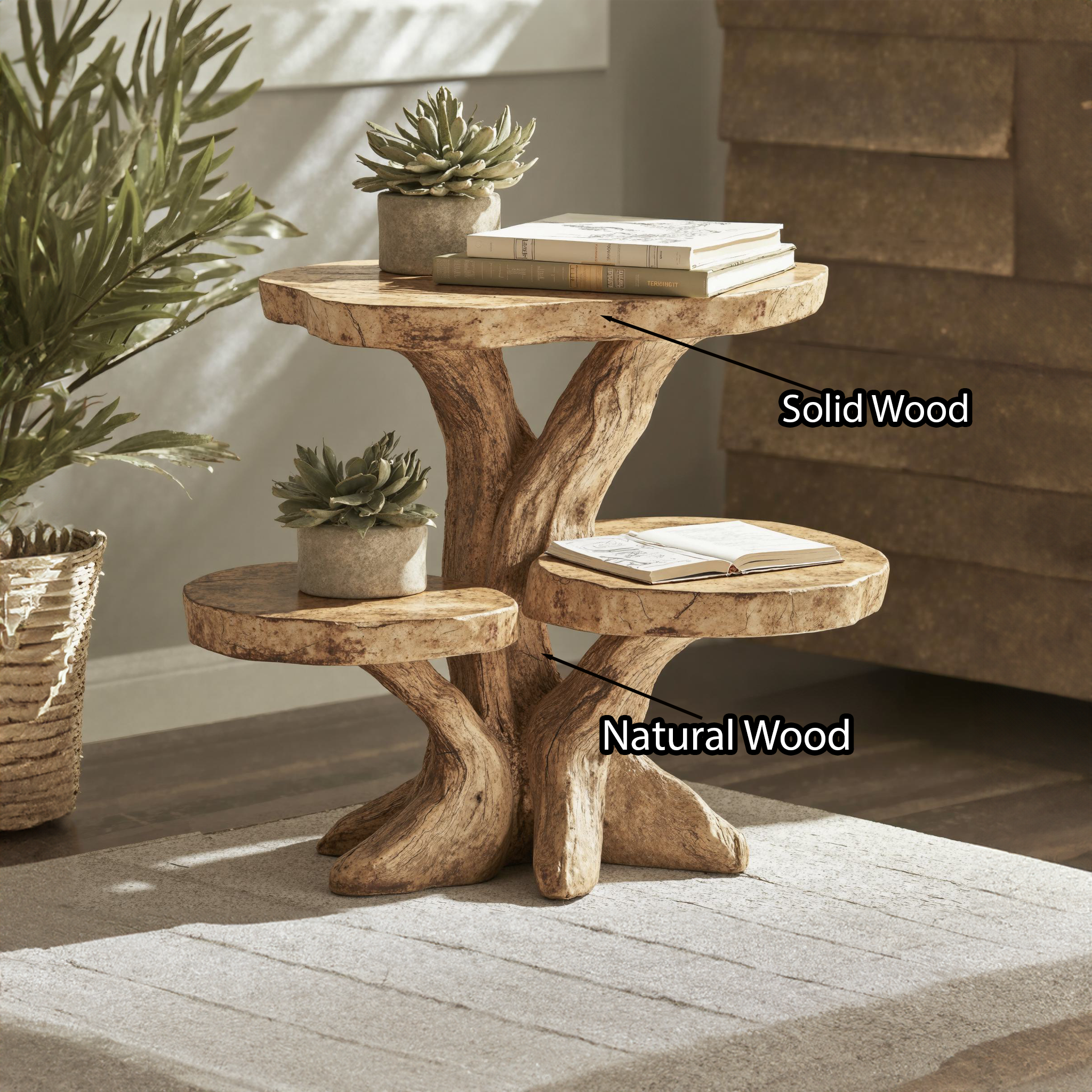 Handcrafted Multi-Tier End Table Rustic End Table SILDTEN036