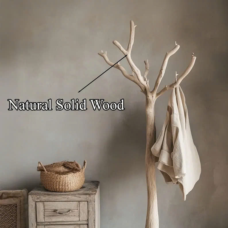 Coat Rack Wood Standing Tree Branch Decorative Hooks SINLTCR001