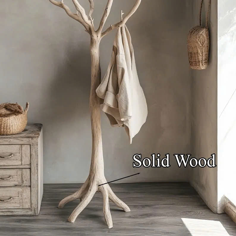 Coat Rack Wood Standing Tree Branch Decorative Hooks SINLTCR001