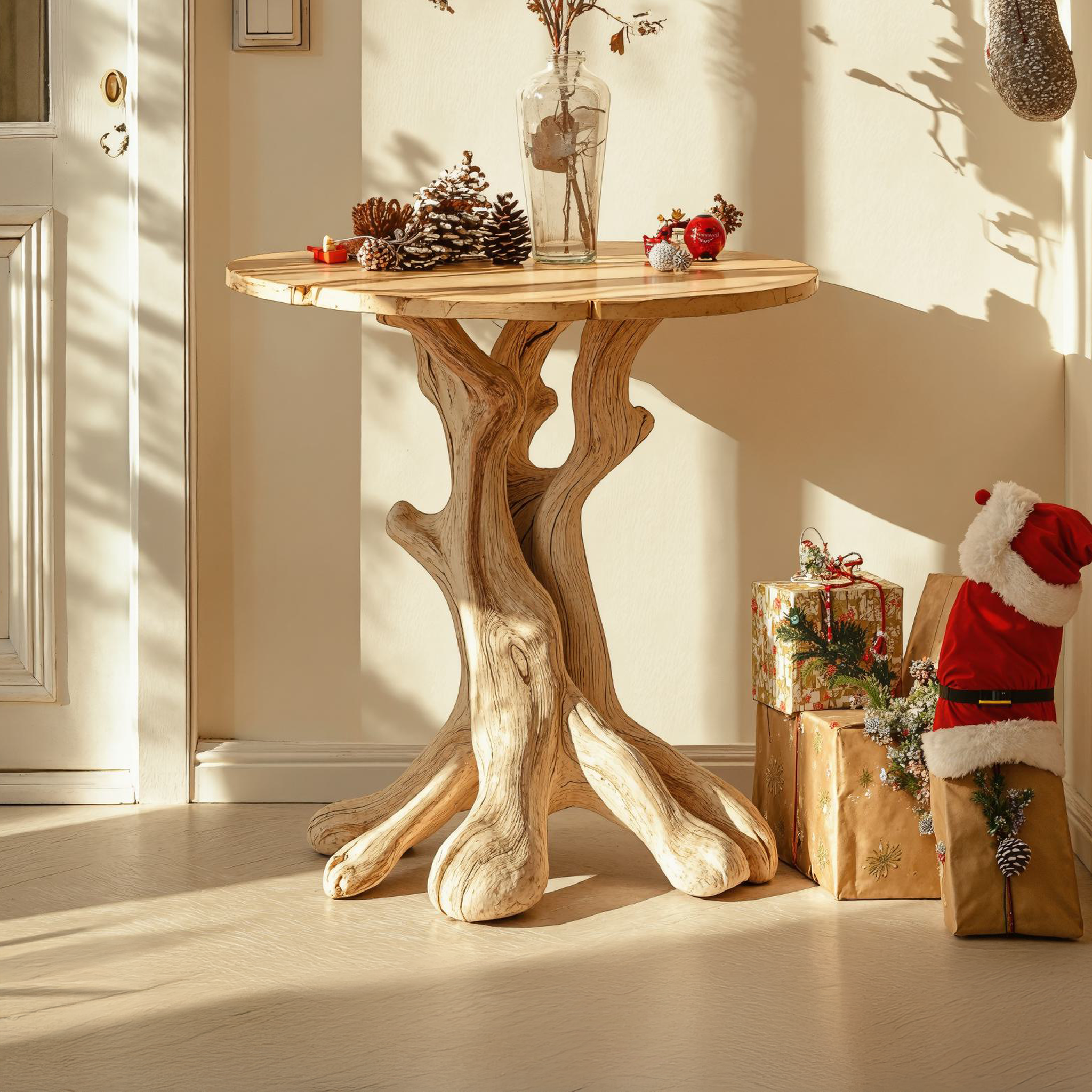 Farmhouse End Table Christmas End Table SILDTENC029