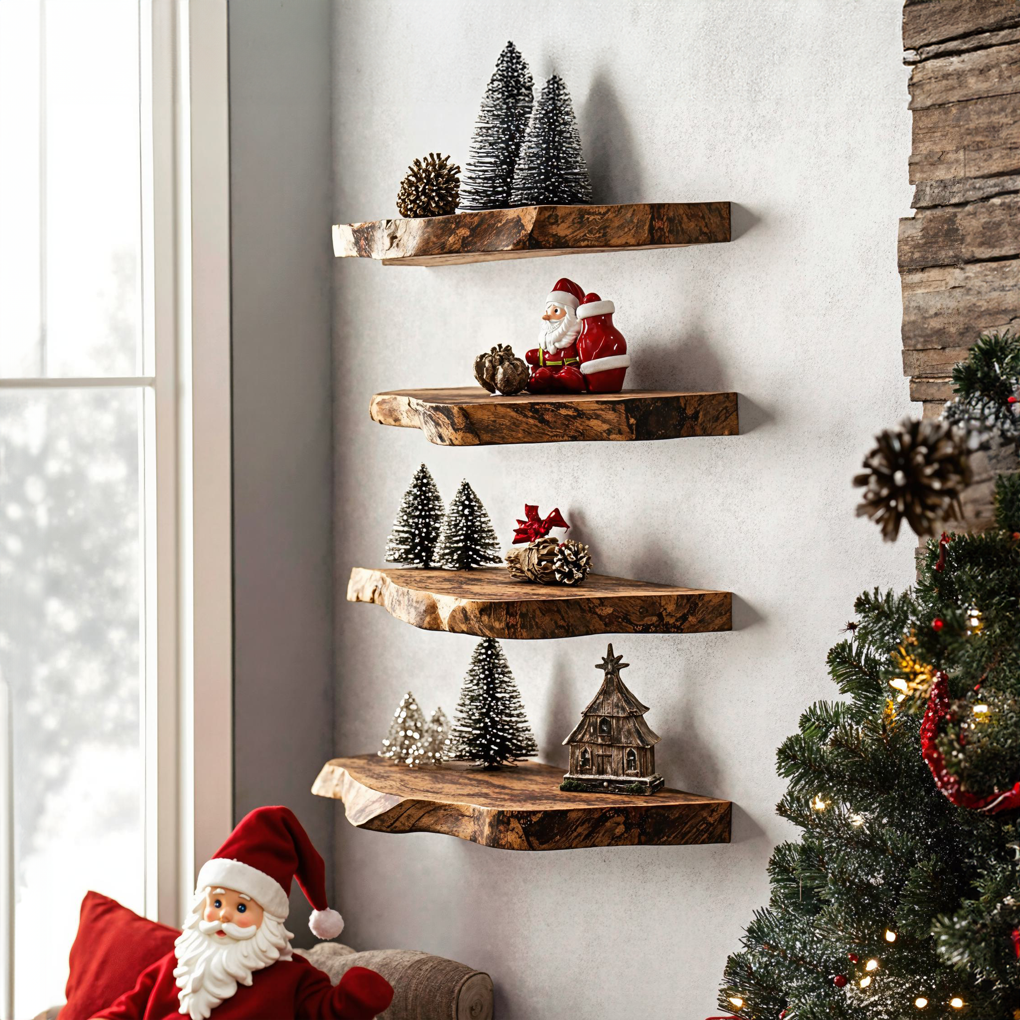 Live Edge Shelves Wall Shelves Xmas Decor SILDTFL066