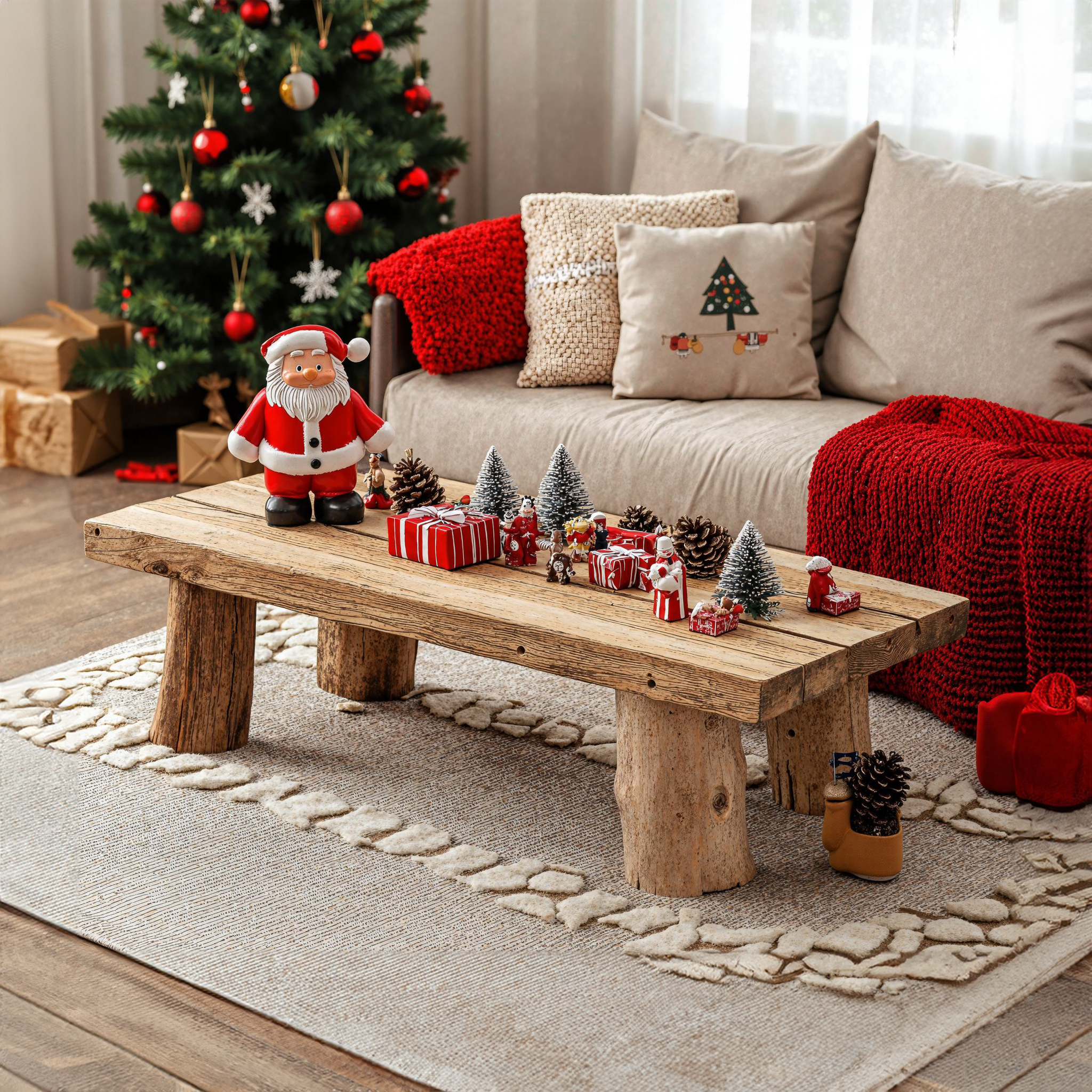 Xmas Coffee Table Reclaimed Wood SILDTCF019