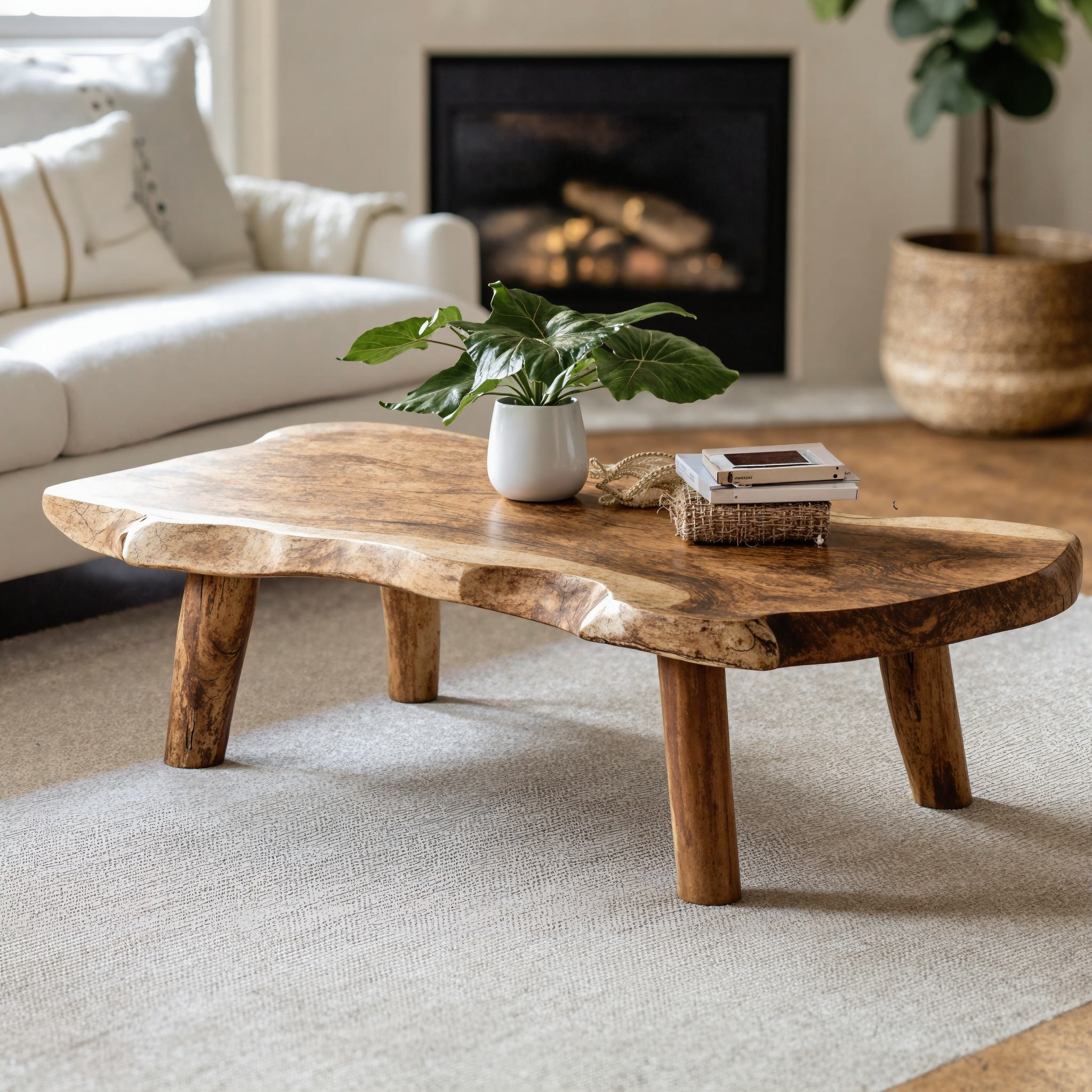 Rustic Wood Coffee Table SILDTCF036