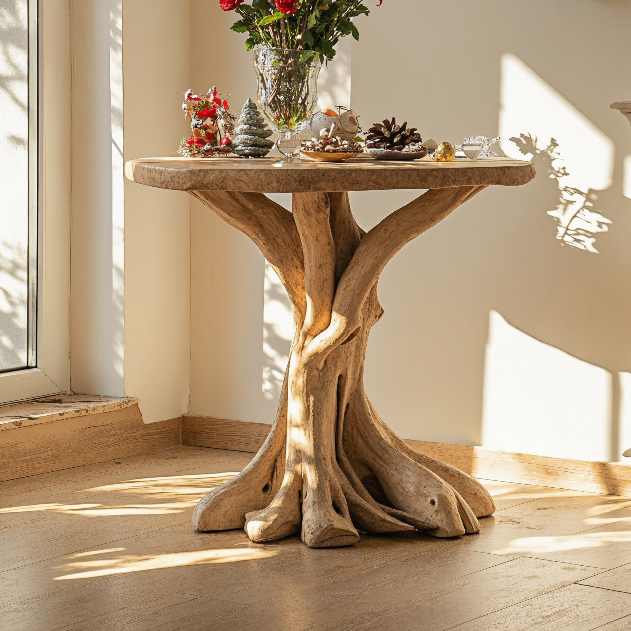 Reclaimed Wood End Table Living Edge Table Xmas Decor SILDTENC032