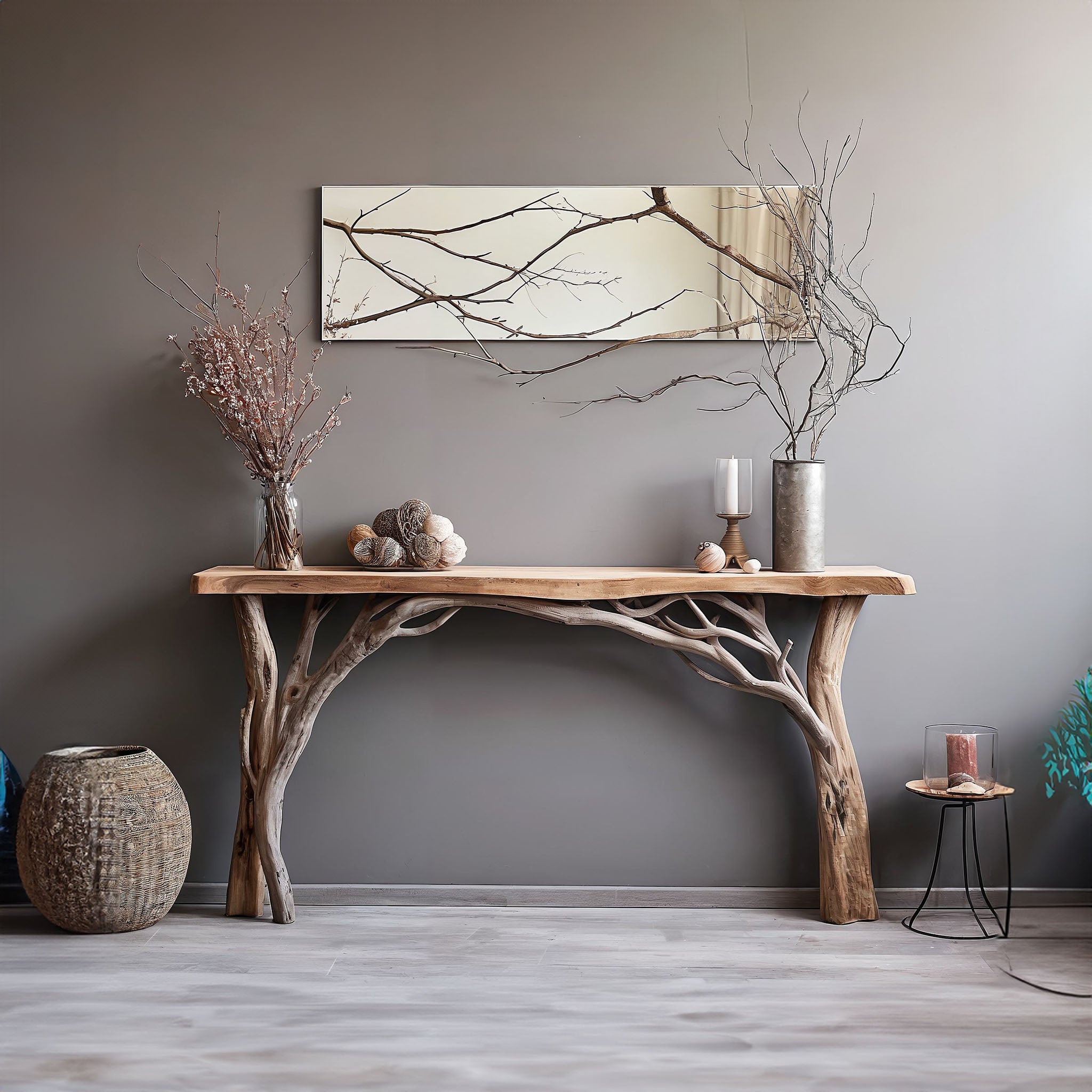 Floating Edge Console Table Woodworking SILDTCS085