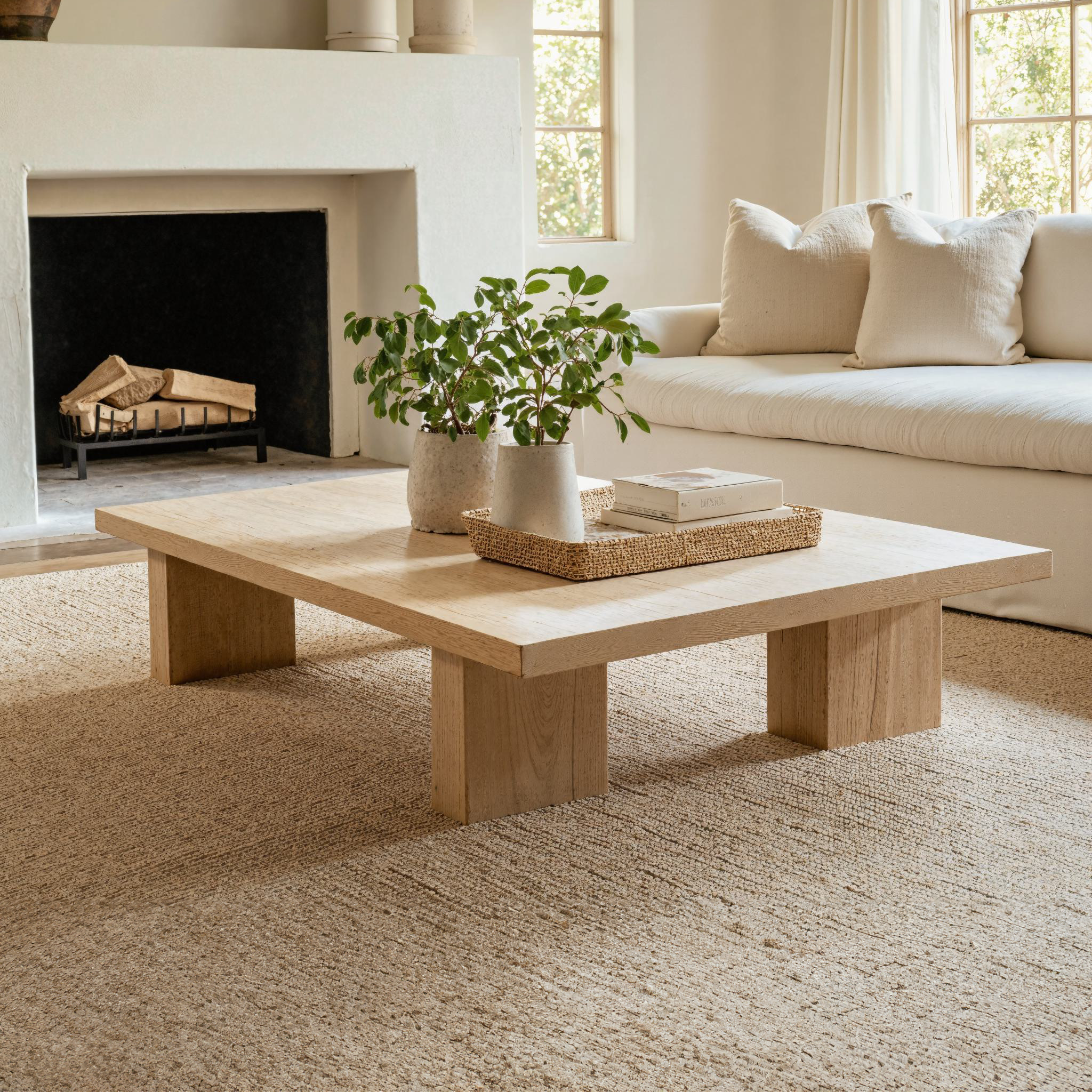 Handcrafted Oak Coffee Table SILDTCF032