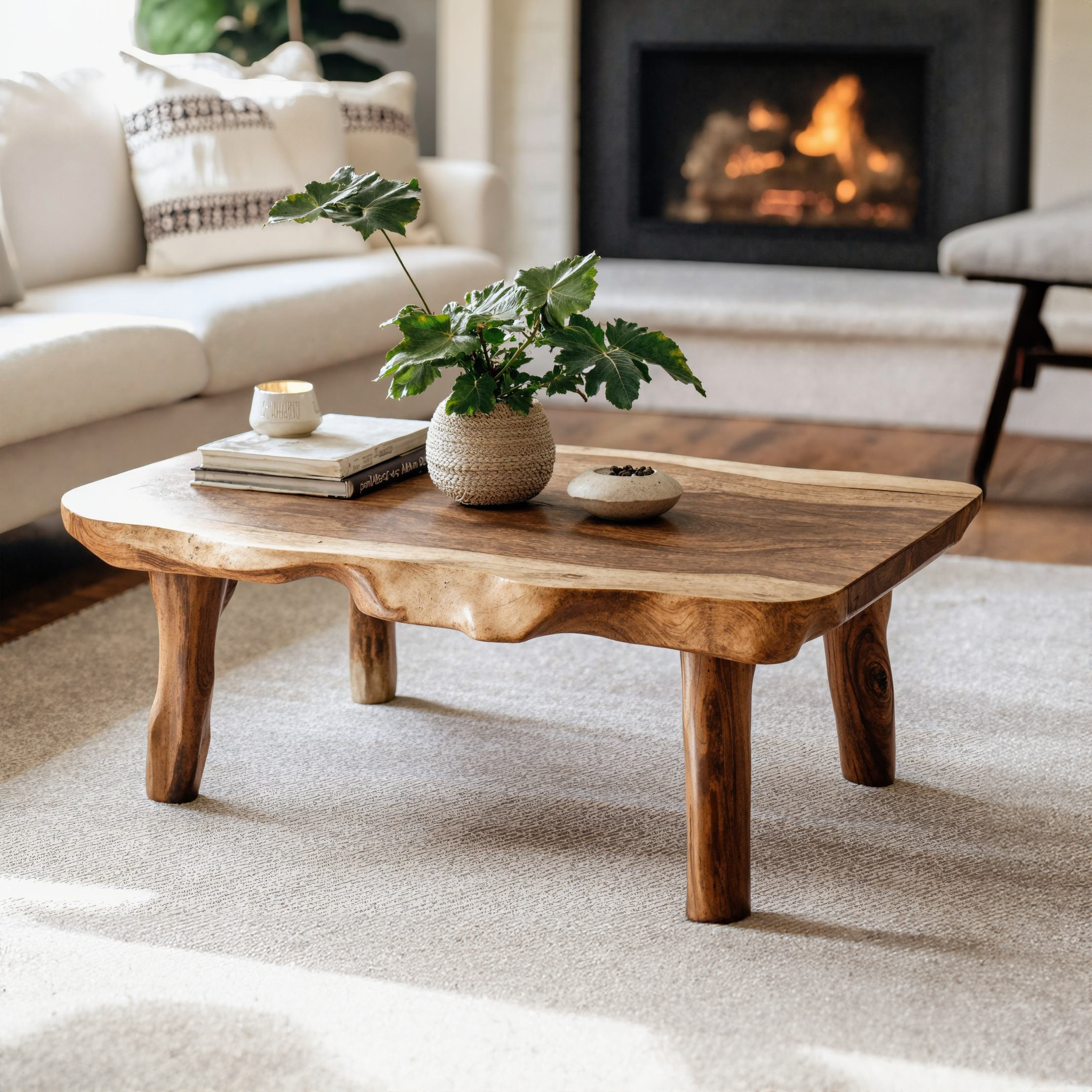 Live Edge Farmhouse Wood Coffee Table SILDTCF035