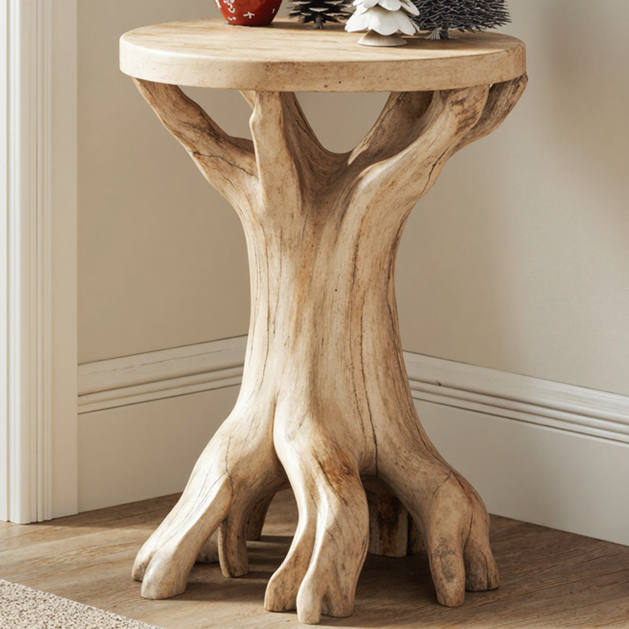 Live Edge Christmas End Table Farmhouse End Table Decor SILDTENC026