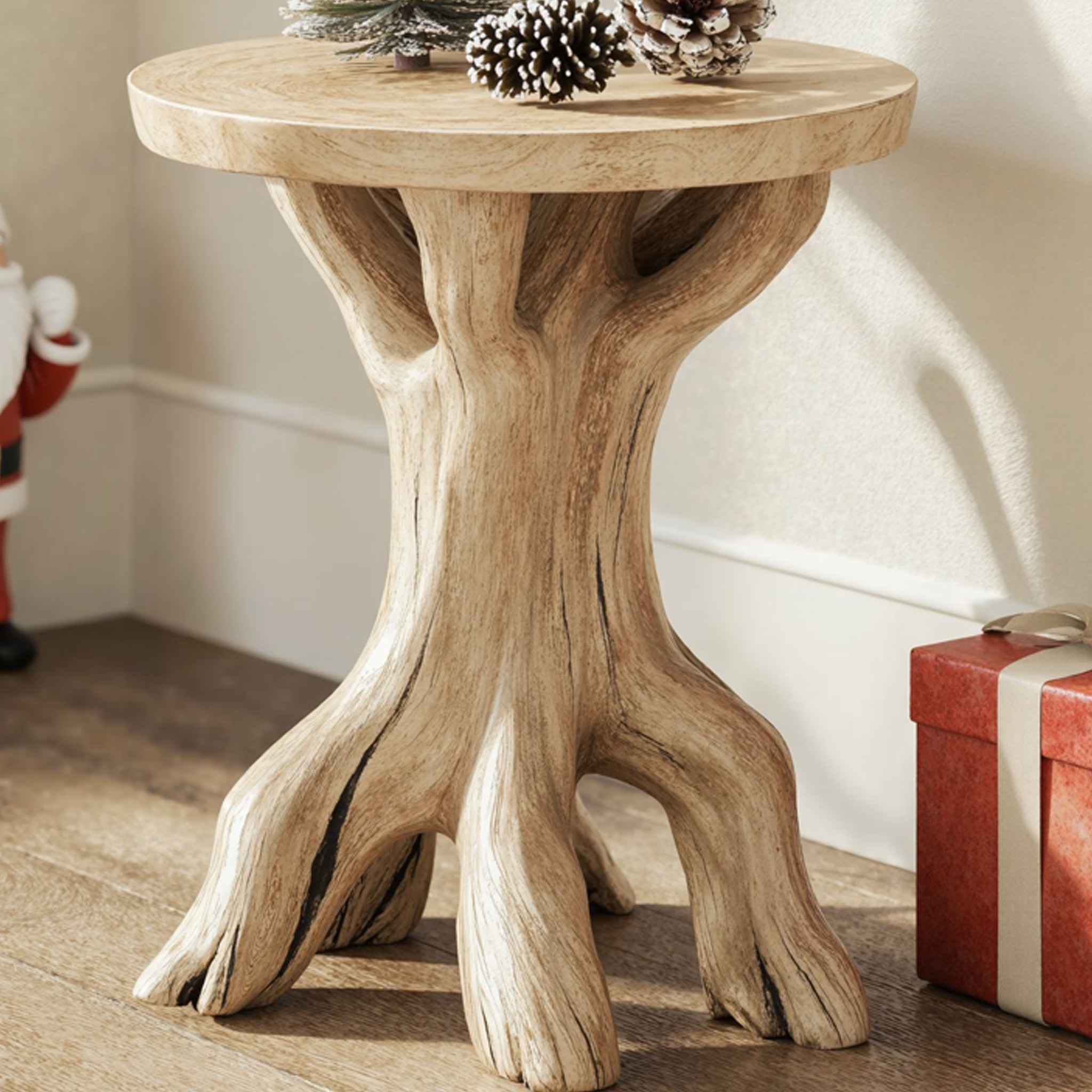 Farmhouse Live Edge End Table Christmas End Table SILDTENC027