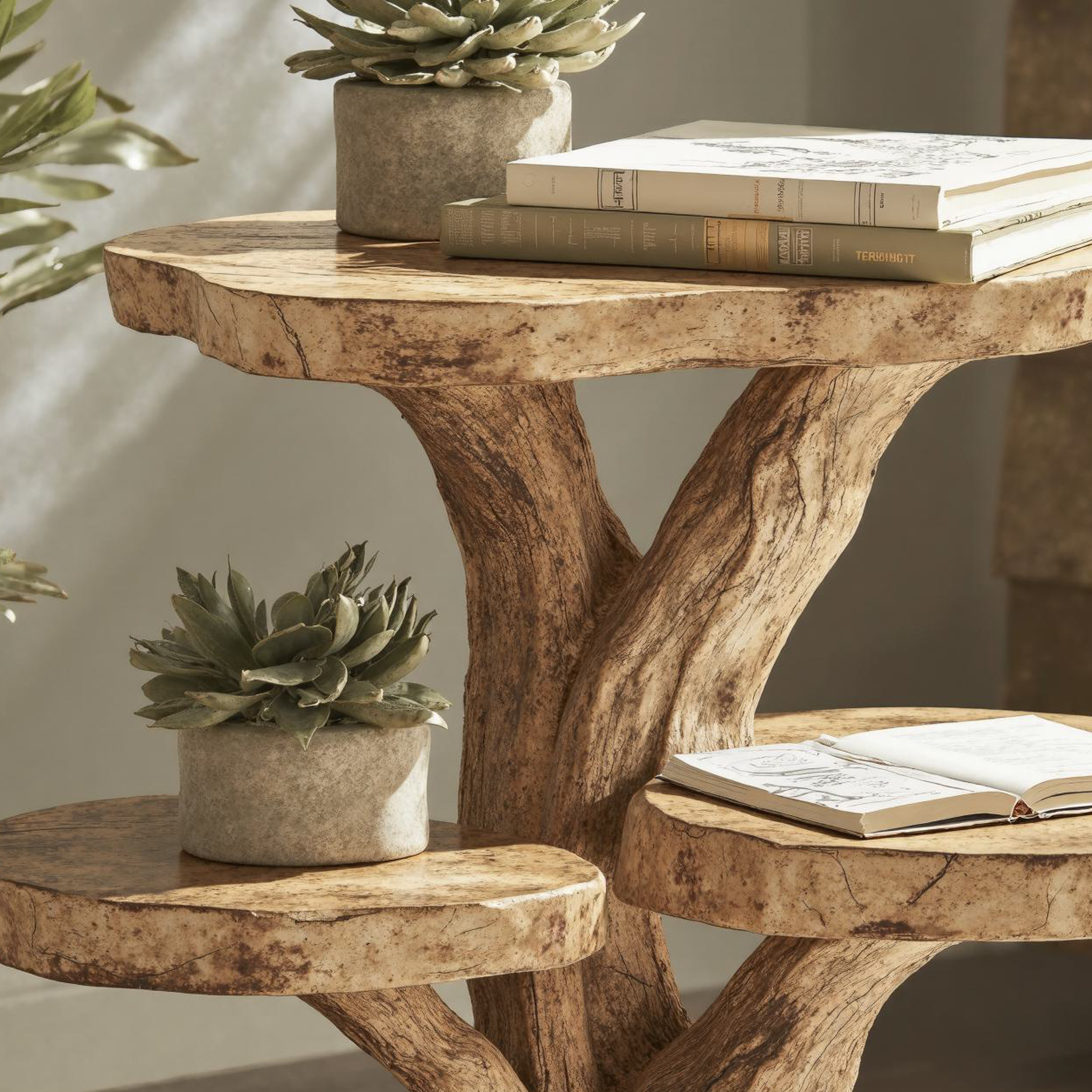 Handcrafted Multi-Tier End Table Rustic End Table SILDTEN036